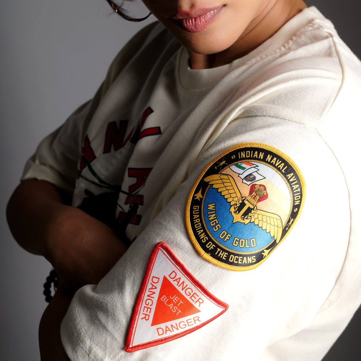 Indian Naval Aviation: MEDEVAC Rescue White Oversized T-Shirt