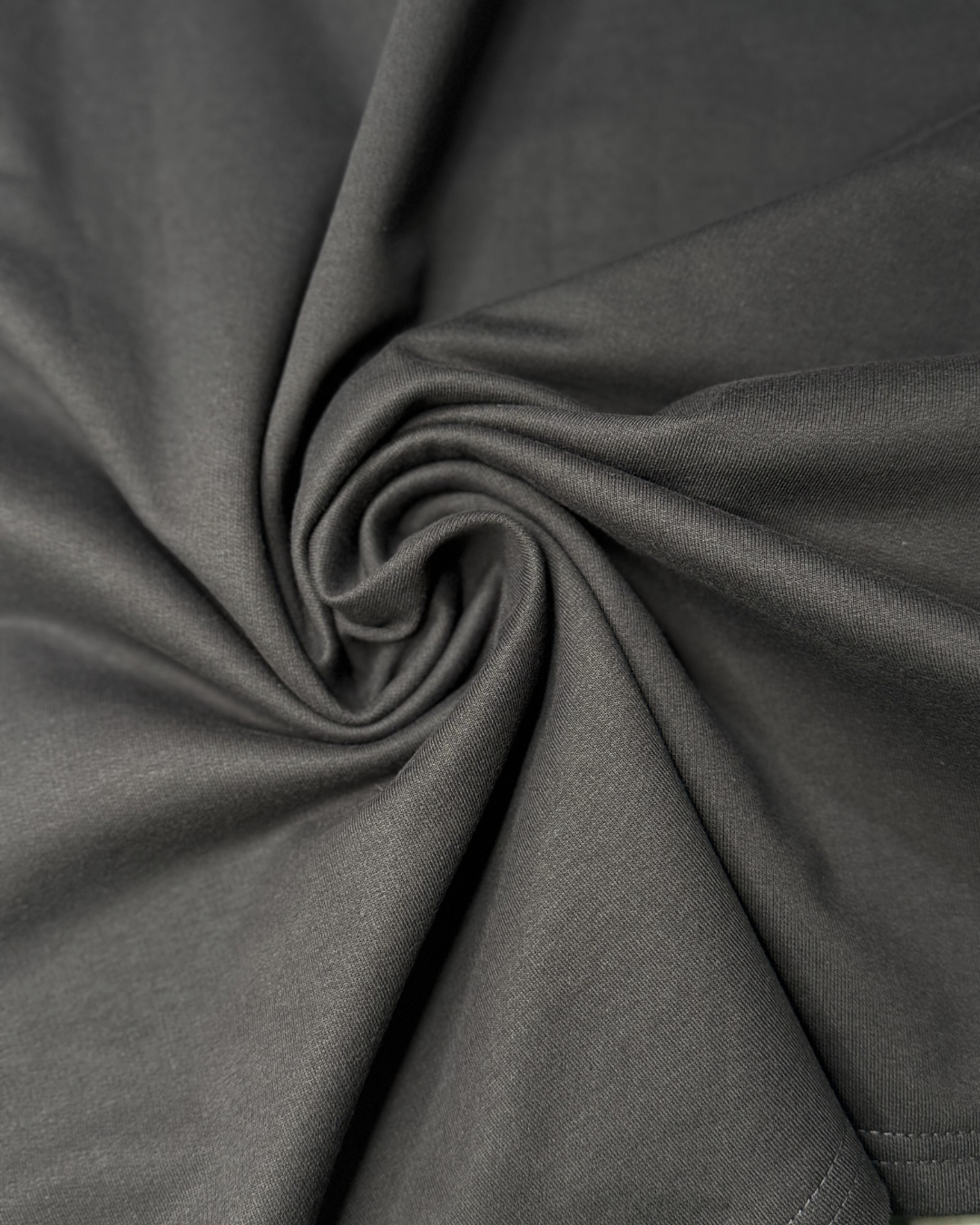 ISRO Grey Tee with Striped Shoulders