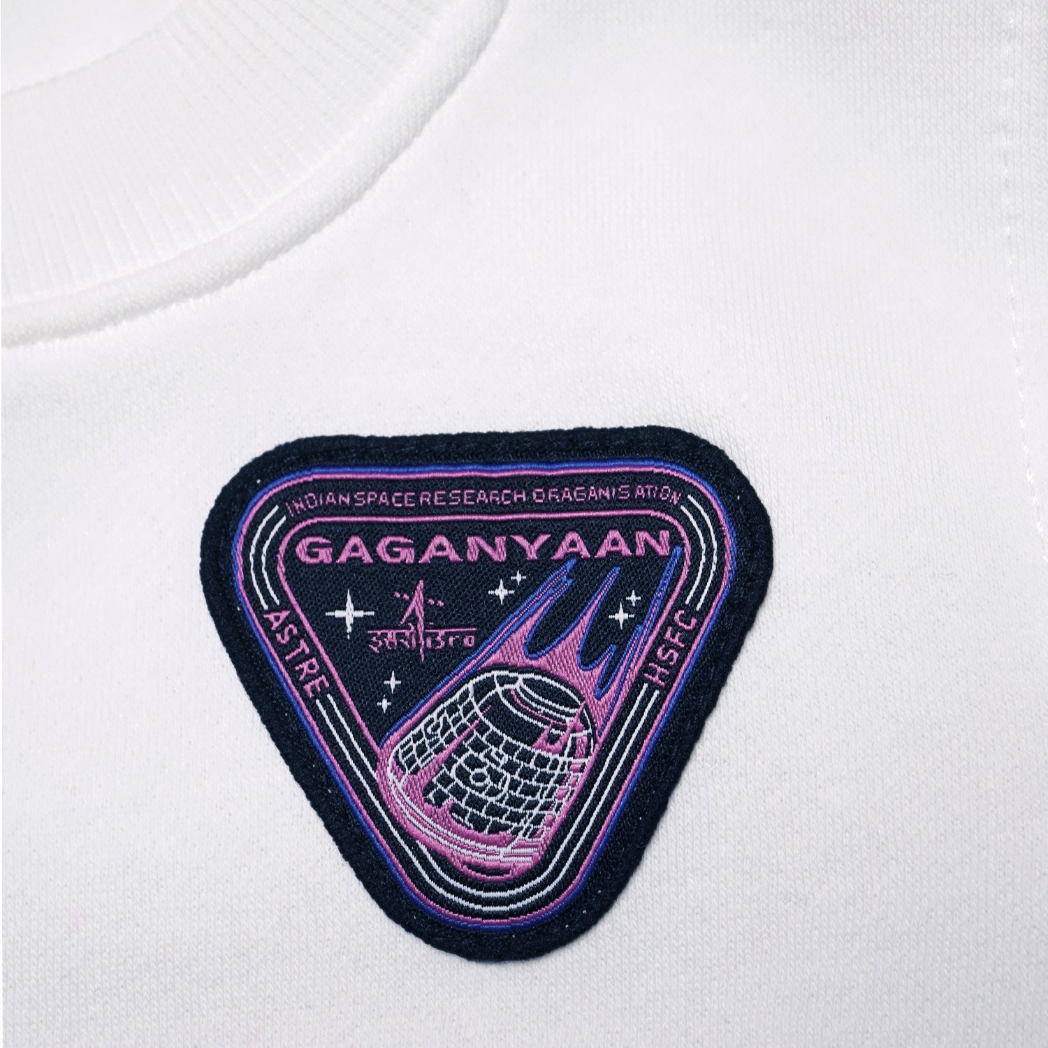 The Tiny Explorers: Official ISRO Gaganyaan White Kids Sweatshirt ( With Fleece )