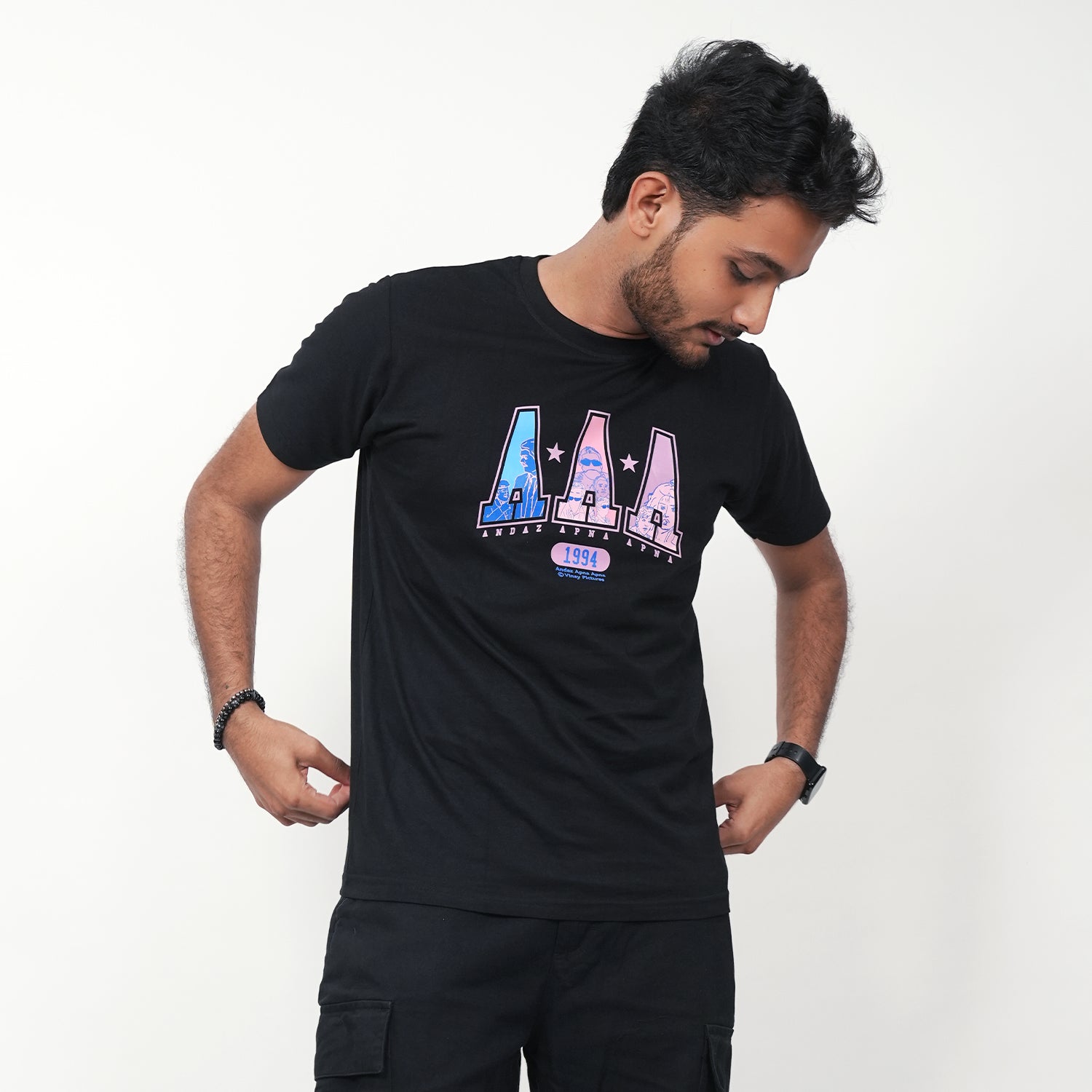 Andaz Apna Apna: The Classic Black T-Shirt