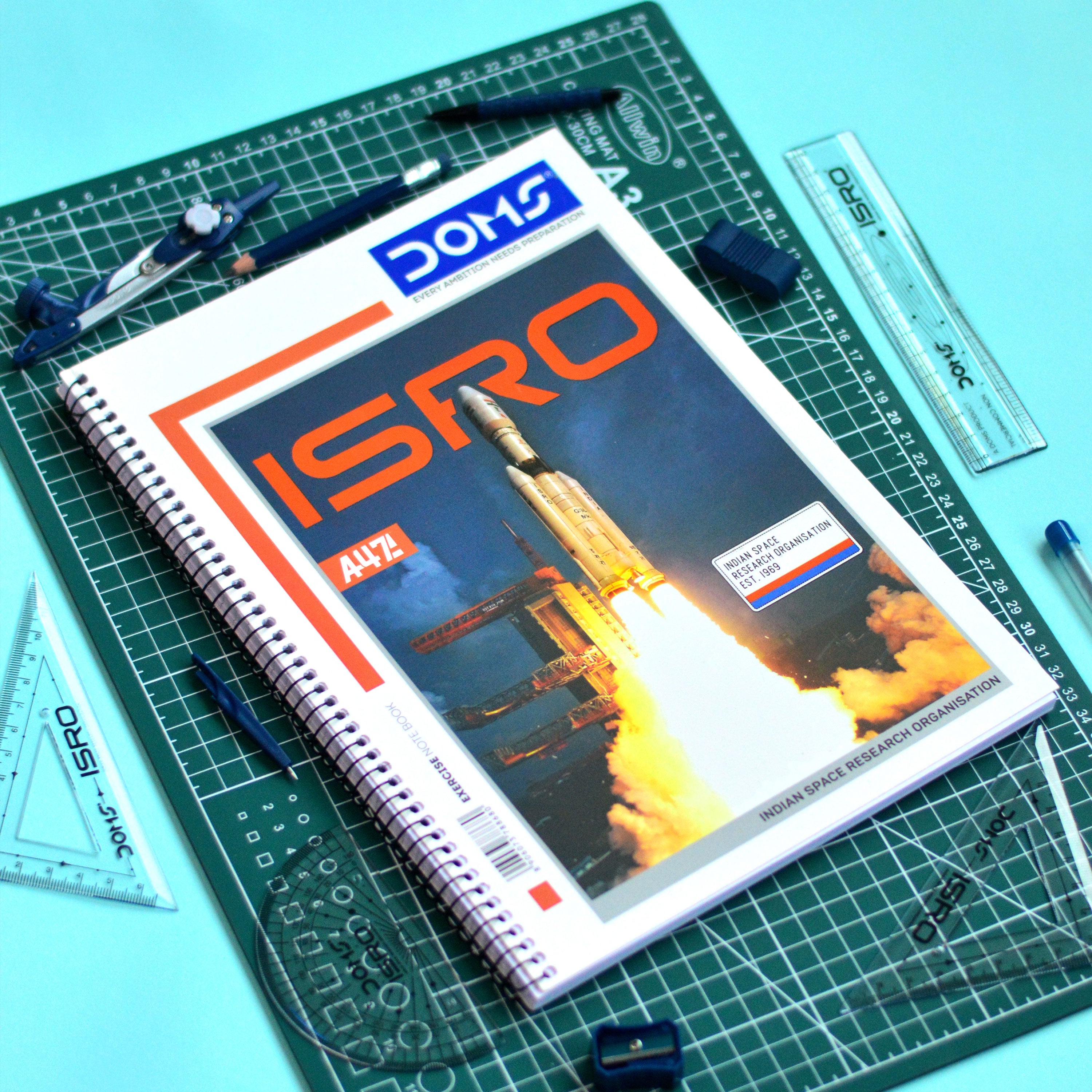 Doms x A47: GSLV MK III Launch Chronicles A4 Size ISRO Notebook