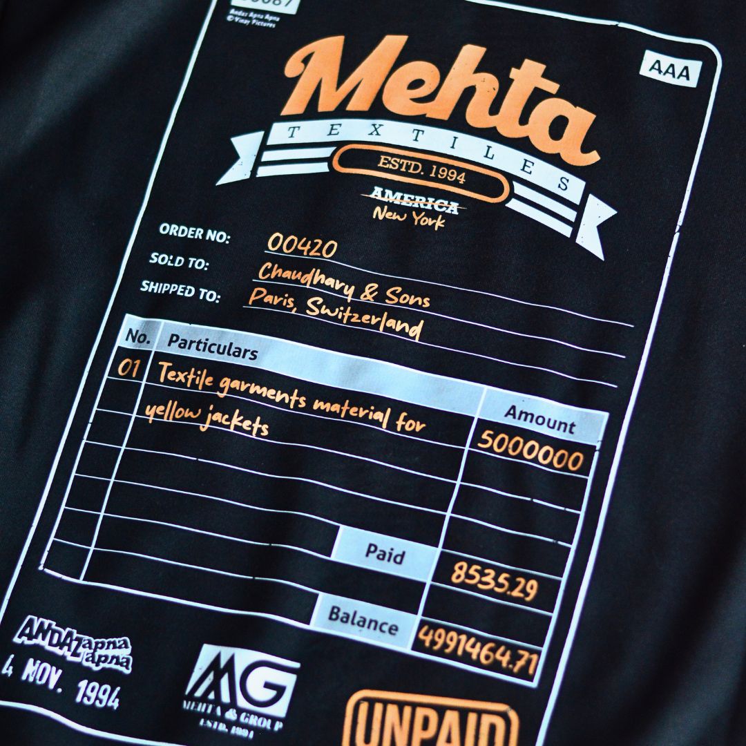 Andaz Apna Apna: Mehta Textiles Black Oversized Sweatshirt