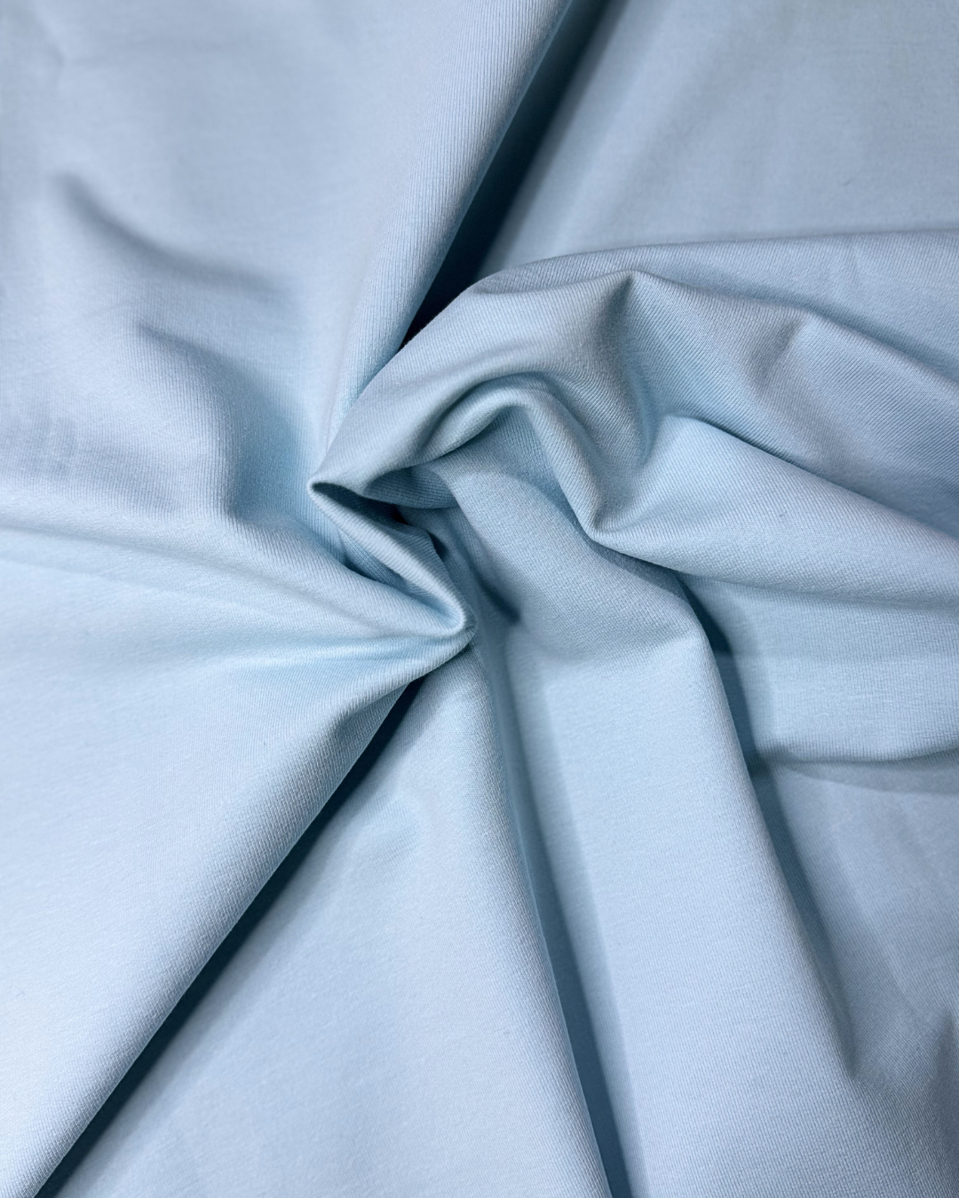 ISRO Powder Blue Tee with Striped Shoulders