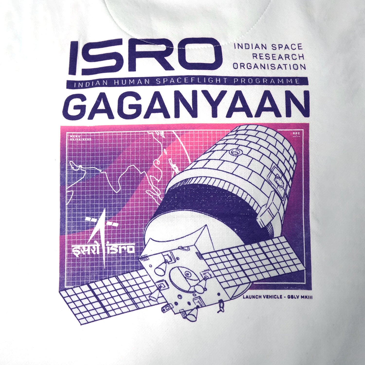 The Tiny Explorers: Official ISRO Gaganyaan White Kids Sweatshirt ( With Fleece )