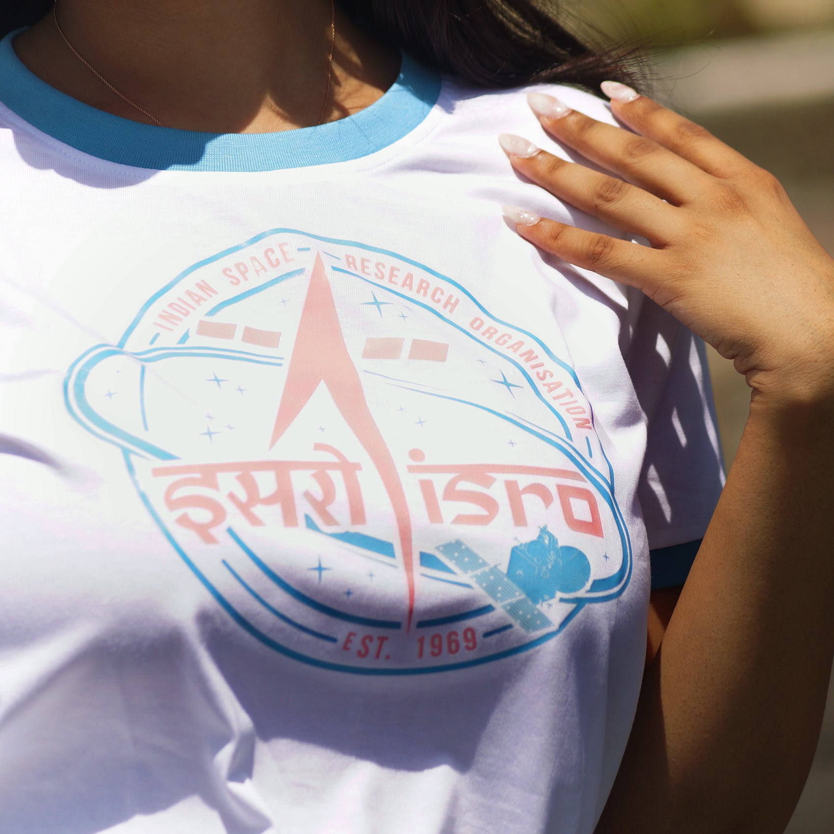 ISRO Shield Classic White T-Shirt