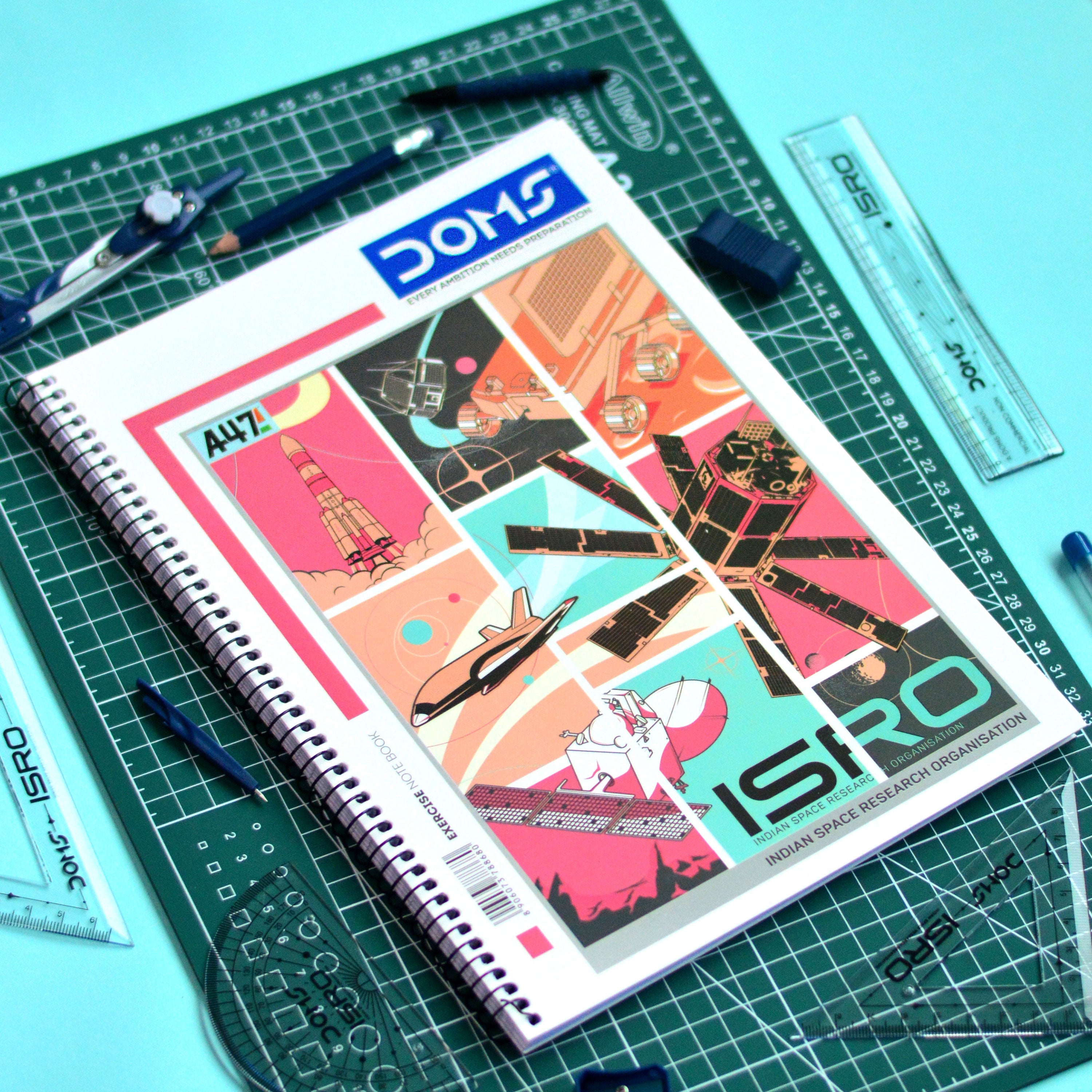 Doms x A47: Evolution of ISRO A4 Size ISRO Notebook