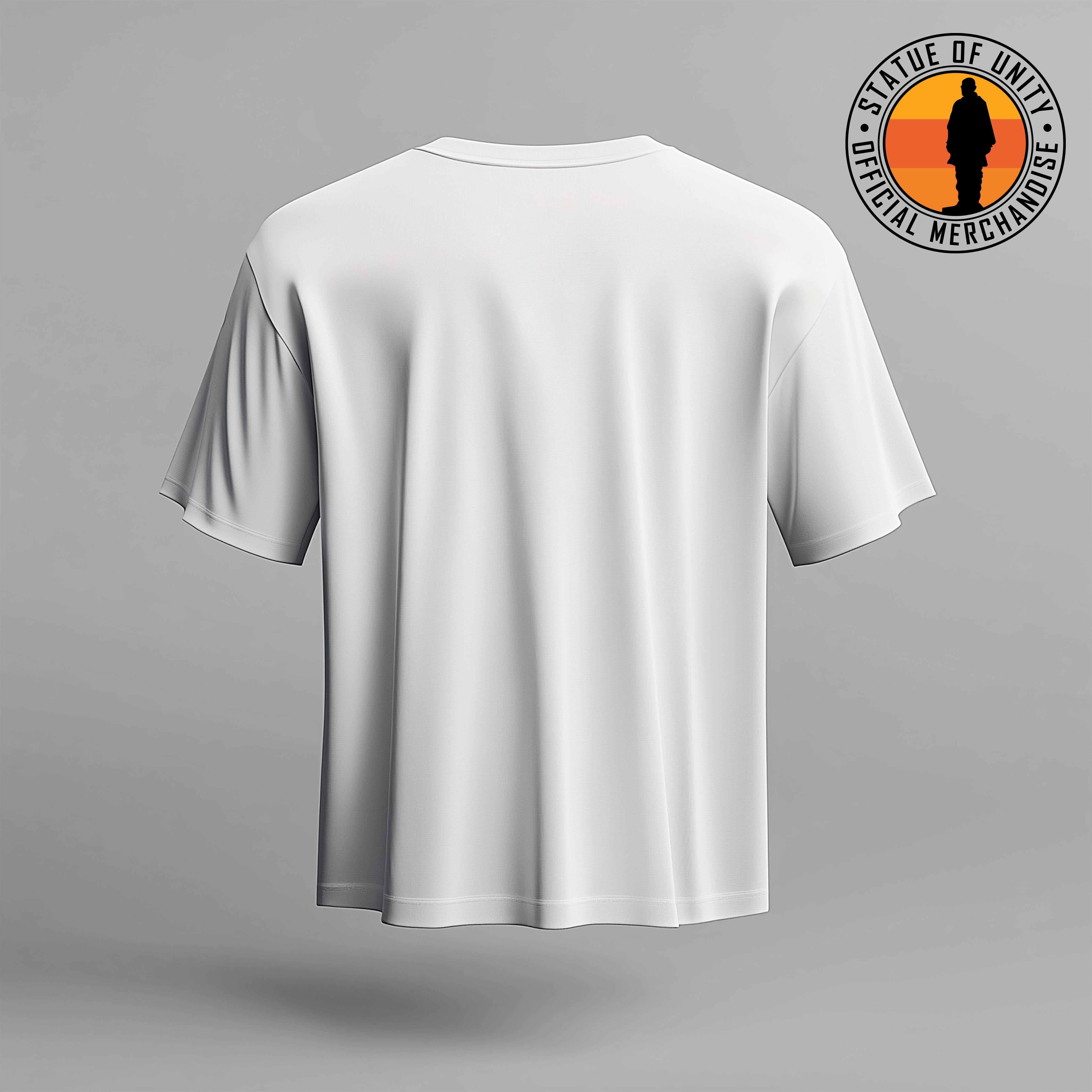 Statue Of Unity: Postcard Style Regular  White T-Shirt