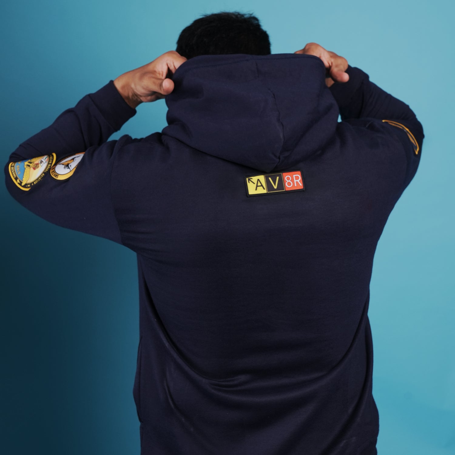 Indian Naval Aviation: KM-31 Naval Recon Navy Blue Oversized Hoodie