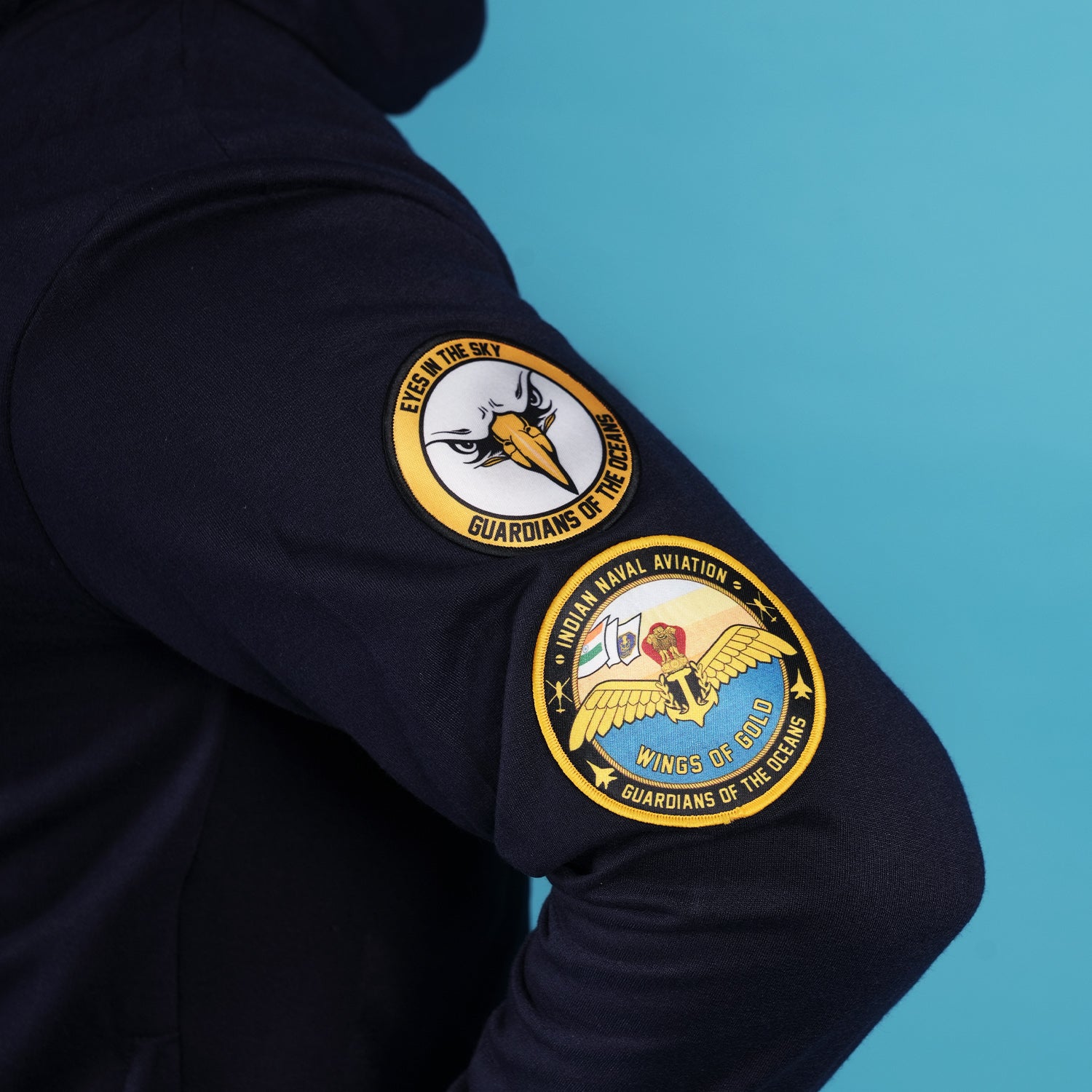 Indian Naval Aviation: KM-31 Naval Recon Navy Blue Oversized Hoodie