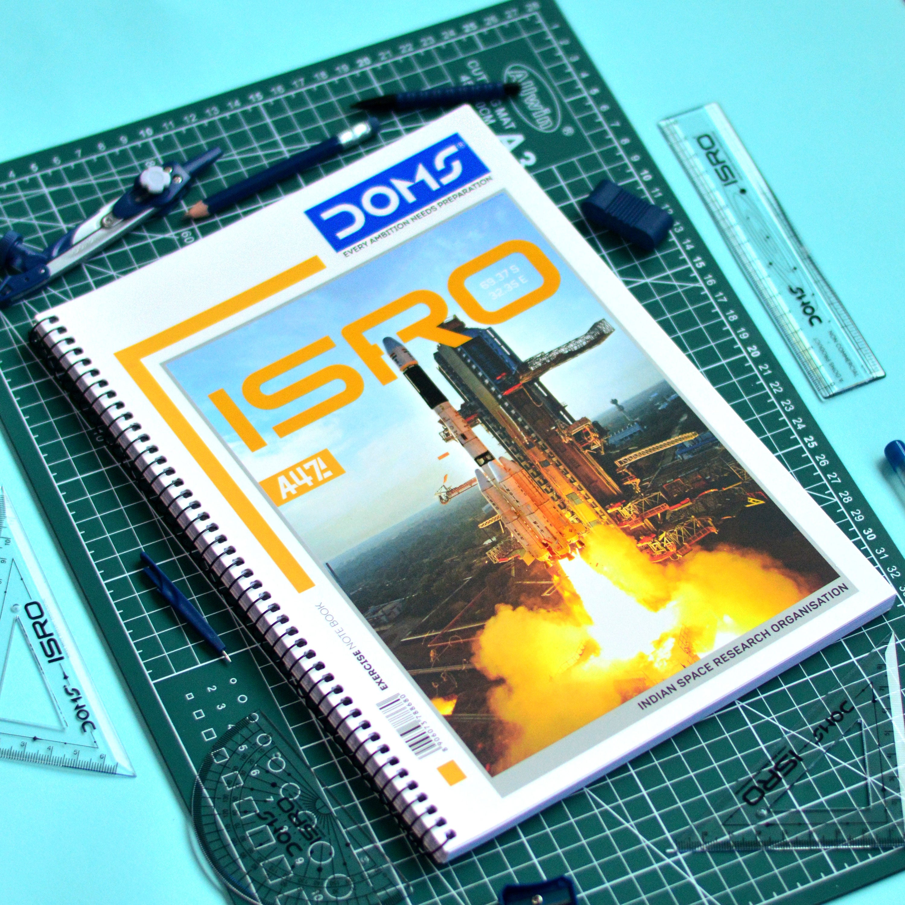 Doms x A47: Cosmic Thrust ISRO A4 Size ISRO Notebook