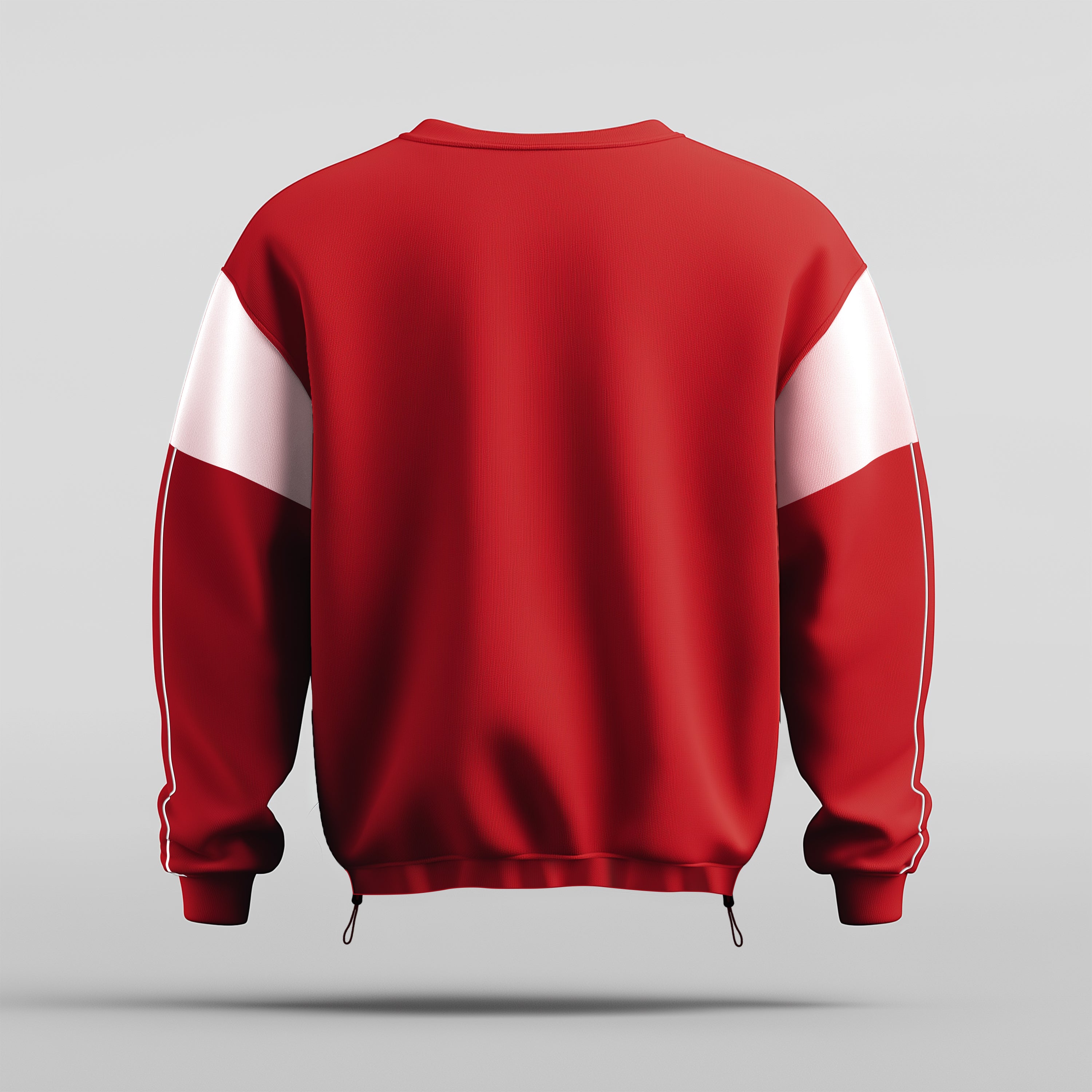 Mission Red: ISRO Red & White Panelled Sweatshirt