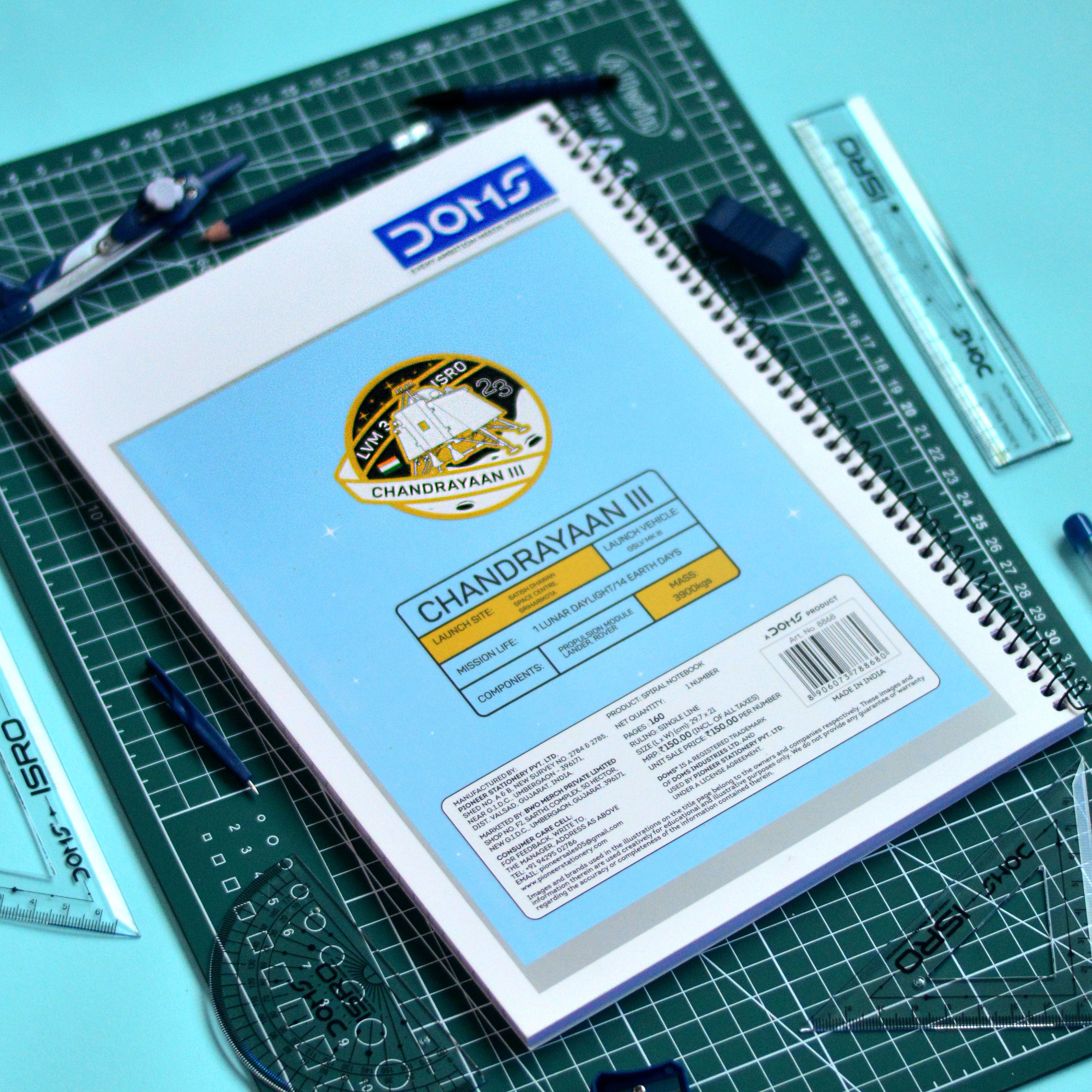 Doms x A47: Cosmic Thrust ISRO A4 Size ISRO Notebook