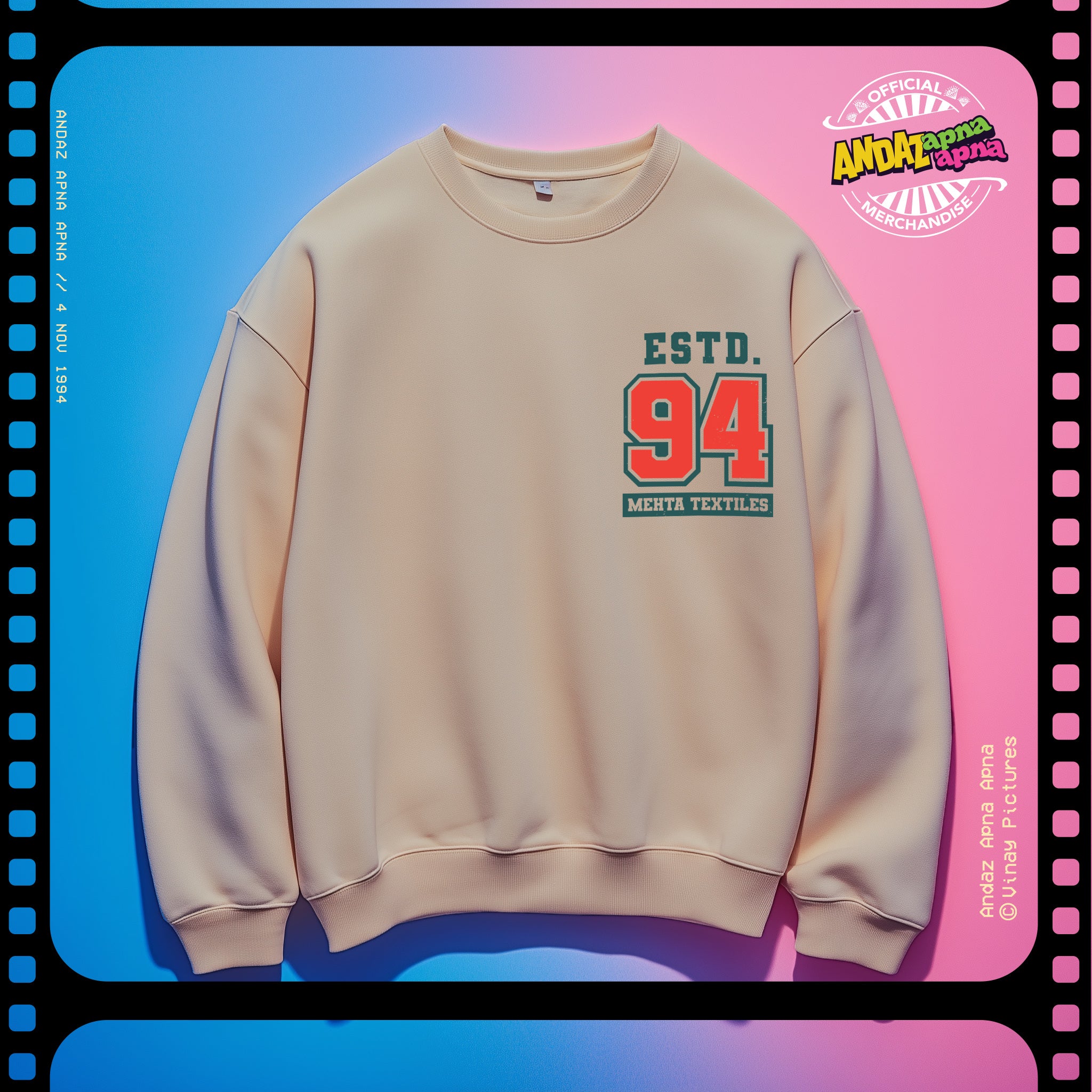 Andaz Apna Apna: Mehta Textiles Oversized Sweatshirt