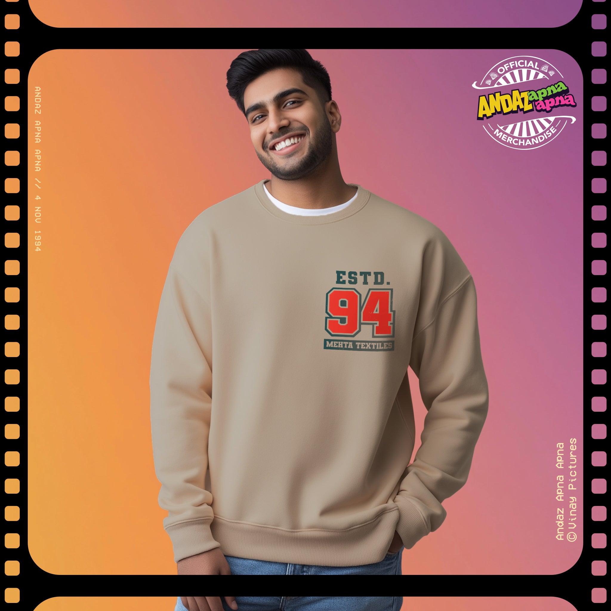 Andaz Apna Apna: Mehta Textiles Oversized Sweatshirt
