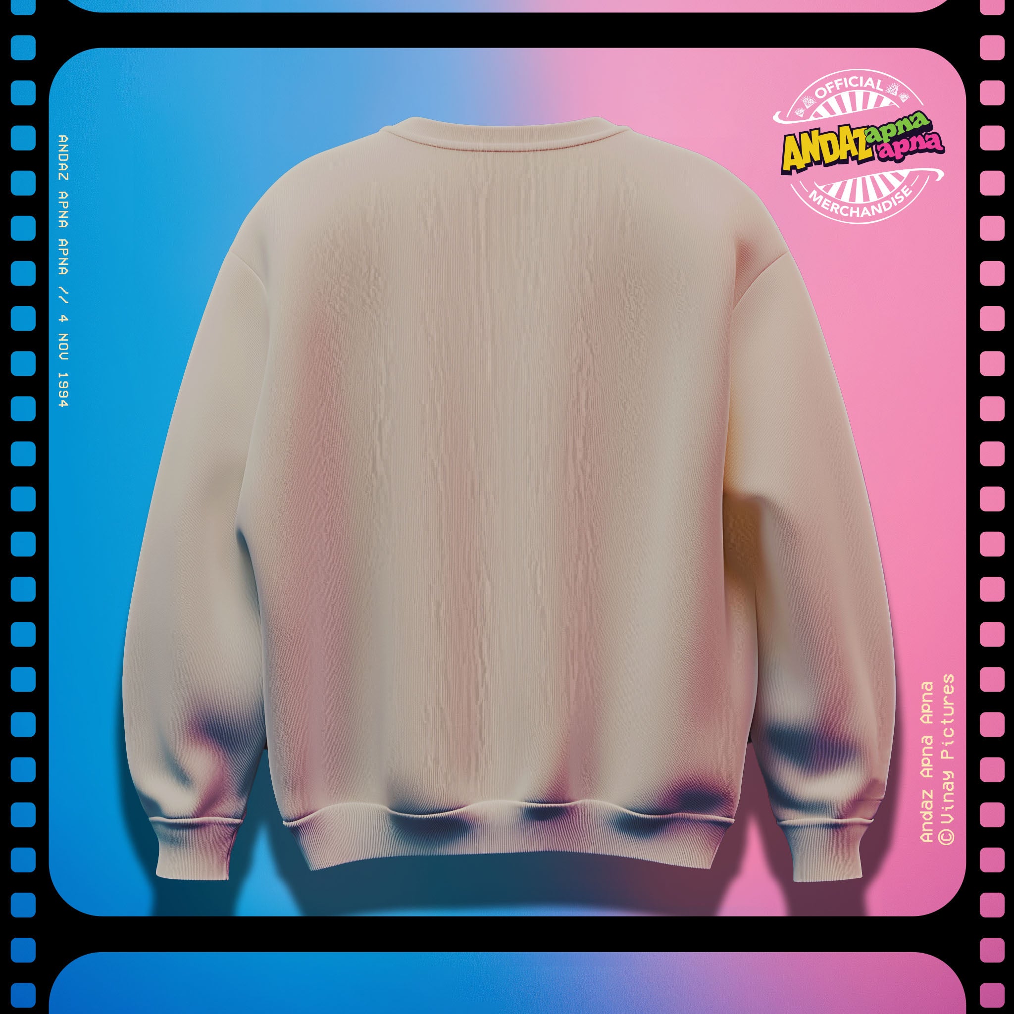 Andaz Apna Apna: Classic Dialogues Oversized Sweatshirt – Coffee Brown Edition