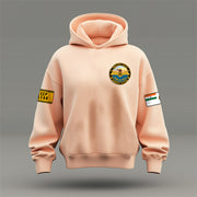Indian Naval Aviation: Wings of Gold Peach Oversized Hoodie