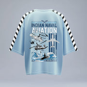 Indian Naval Aviation: Anti-Submarine Warfare Blue Oversized T-Shirt