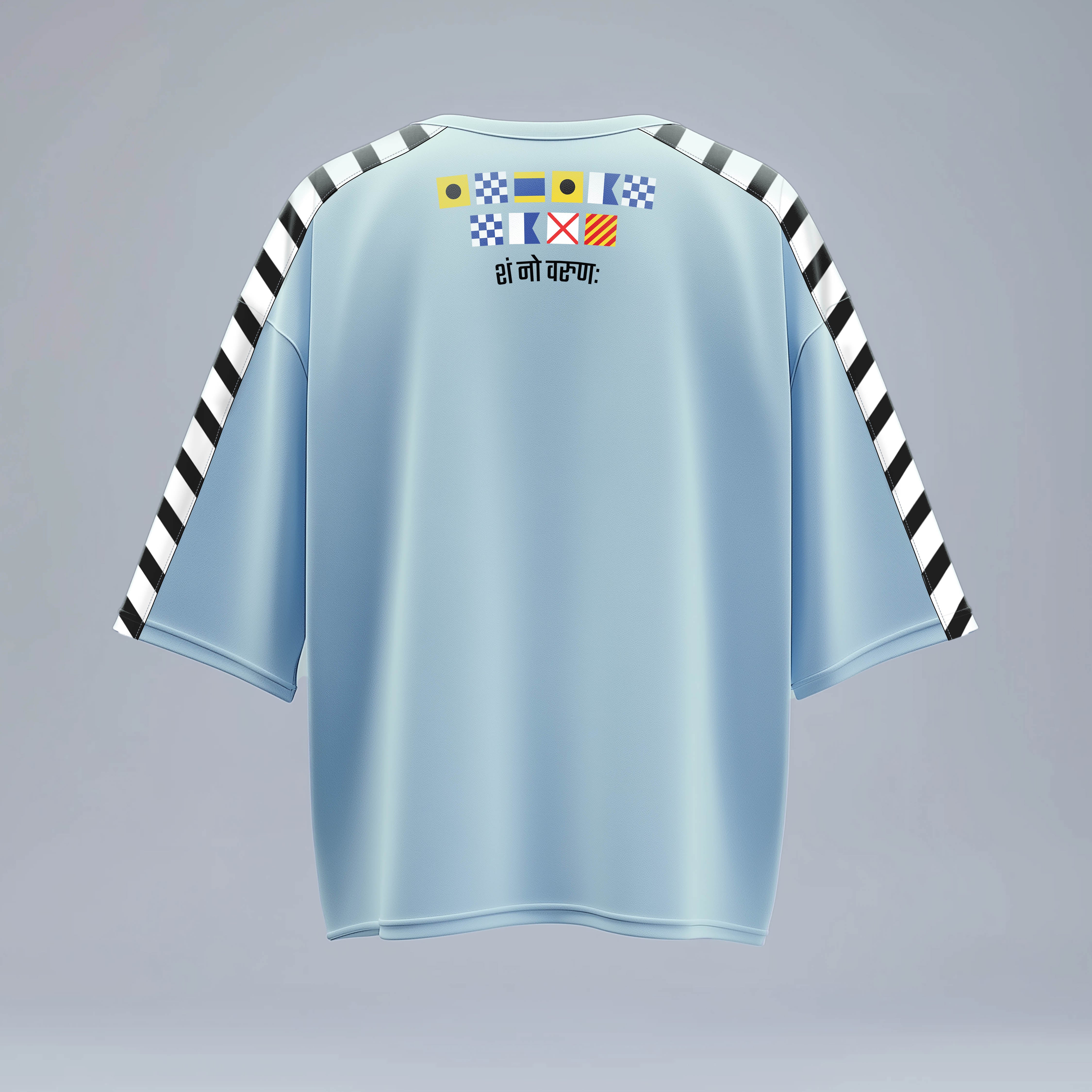 Indian Naval Aviation: Maritime Aviator Blue Oversized T-Shirt