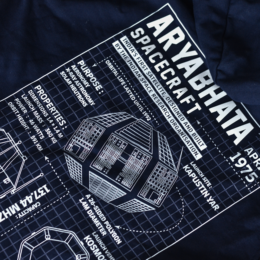 Official ISRO Aryabhata Relaxed Fit Hoodie
