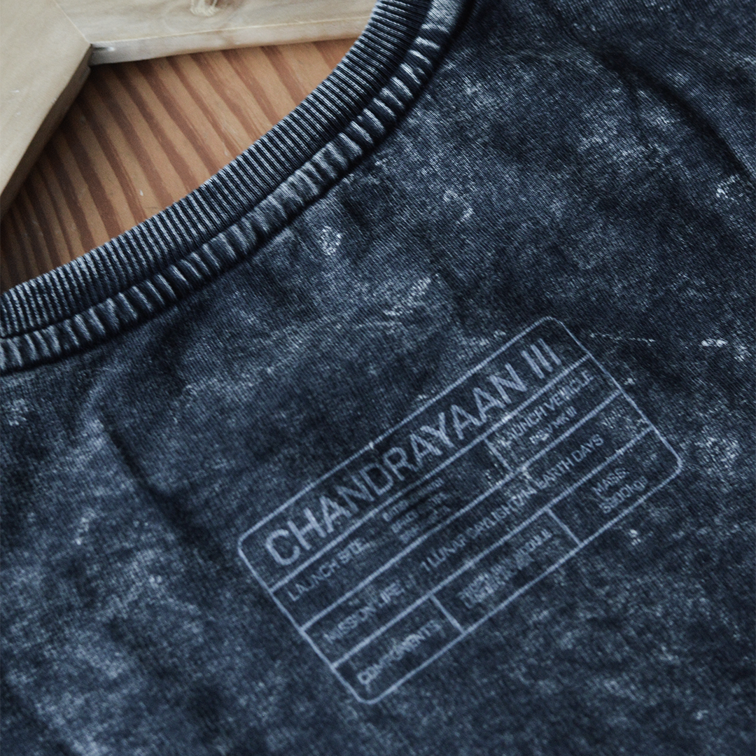 Official ISRO Chandrayaan-3 Acid Wash Tee