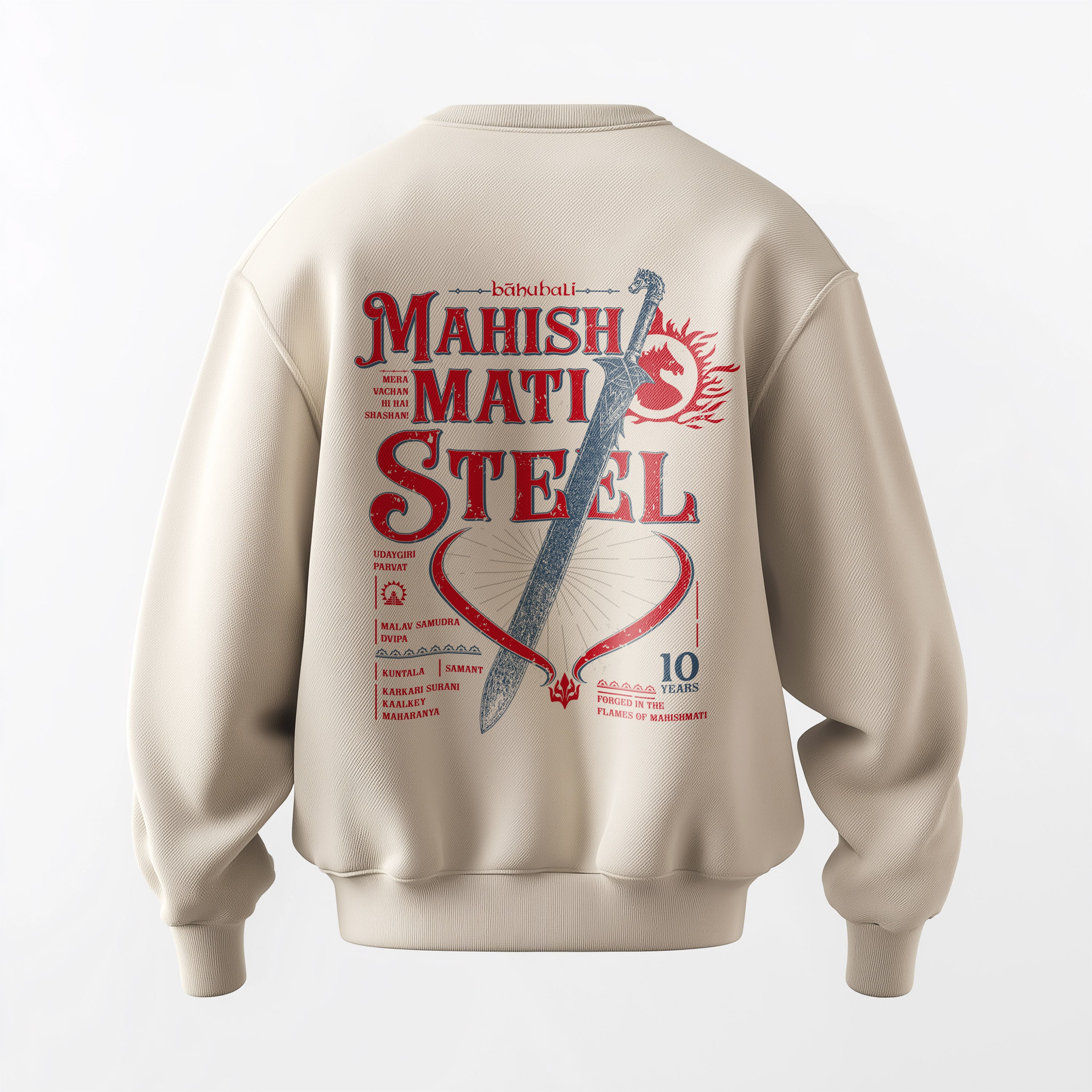 Baahubali: The Mahishmati Steel Oversized Sweatshirt