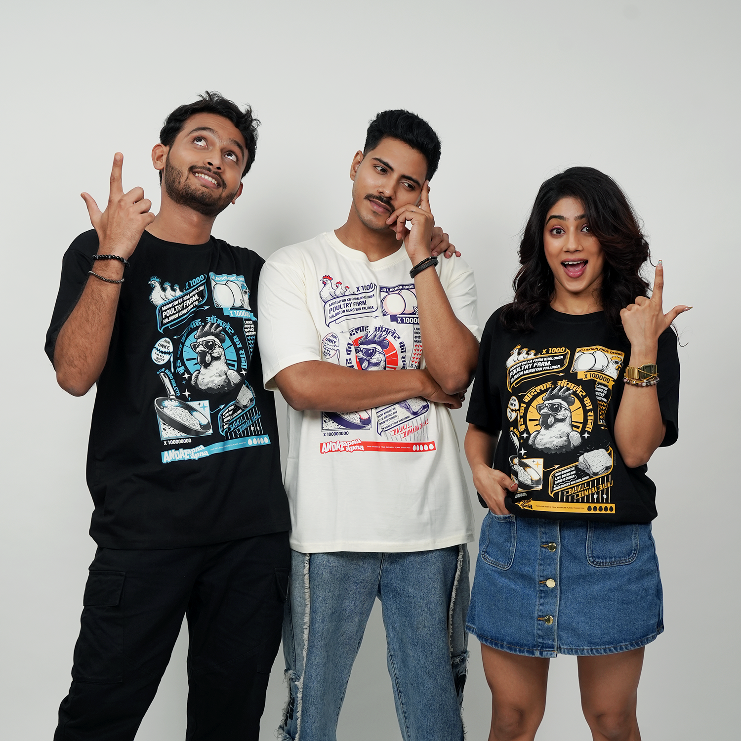 Andaz Apna Apna: Bread Ka Baadshah Regular Black T-Shirt