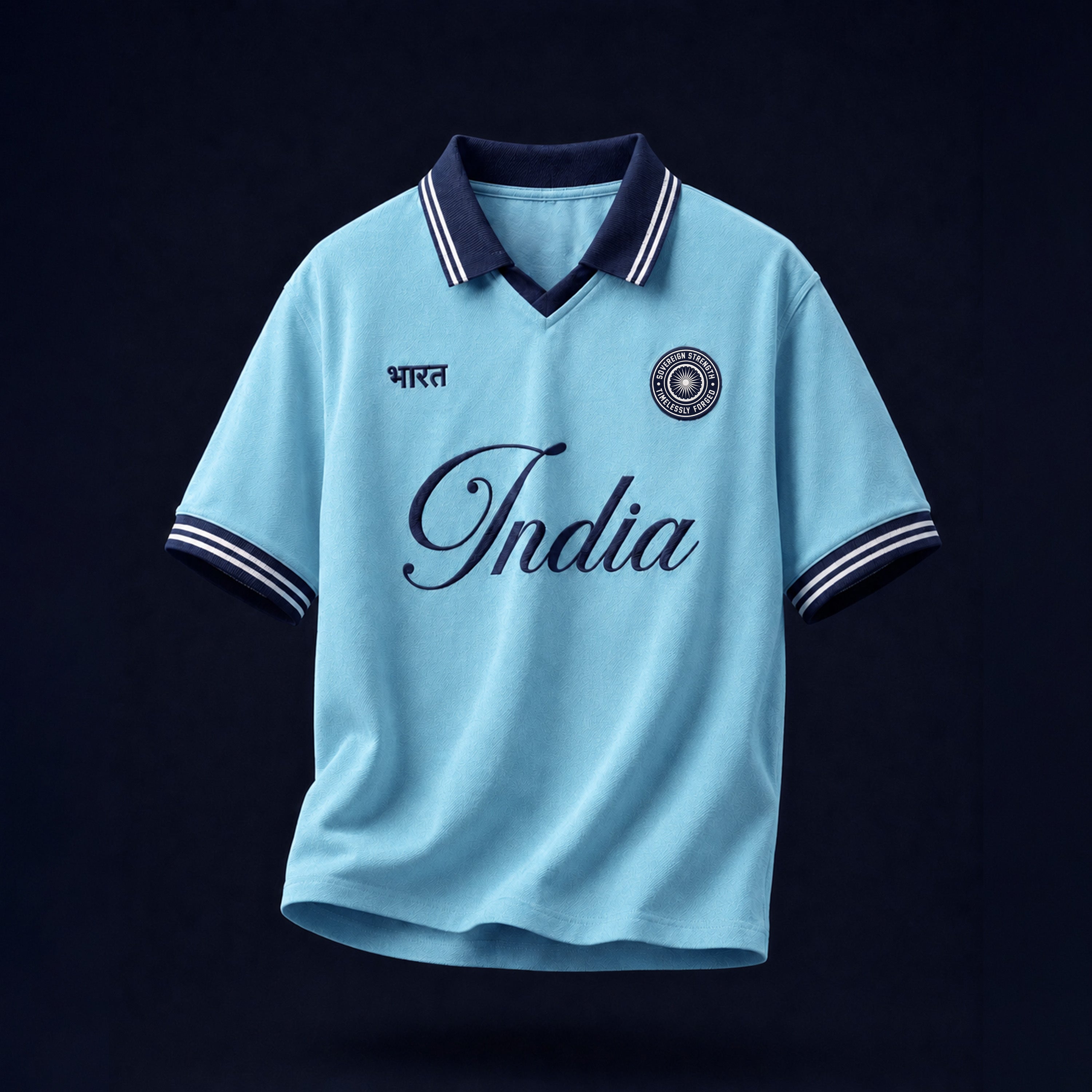Cheer for India: The Official Sky Blue Polo T-Shirt