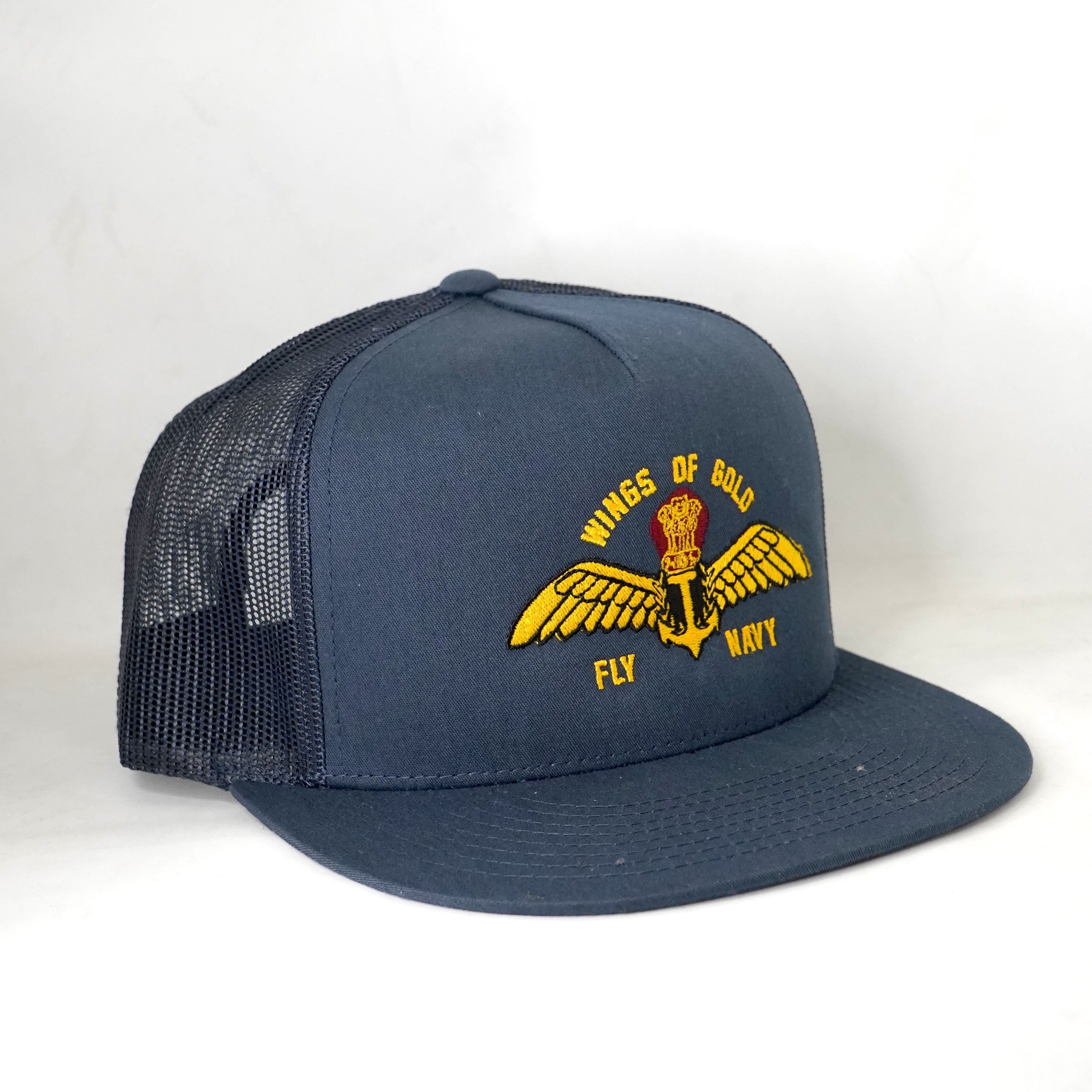 Indian Naval Aviation: Wings of Gold Fly Navy Trucker Cap