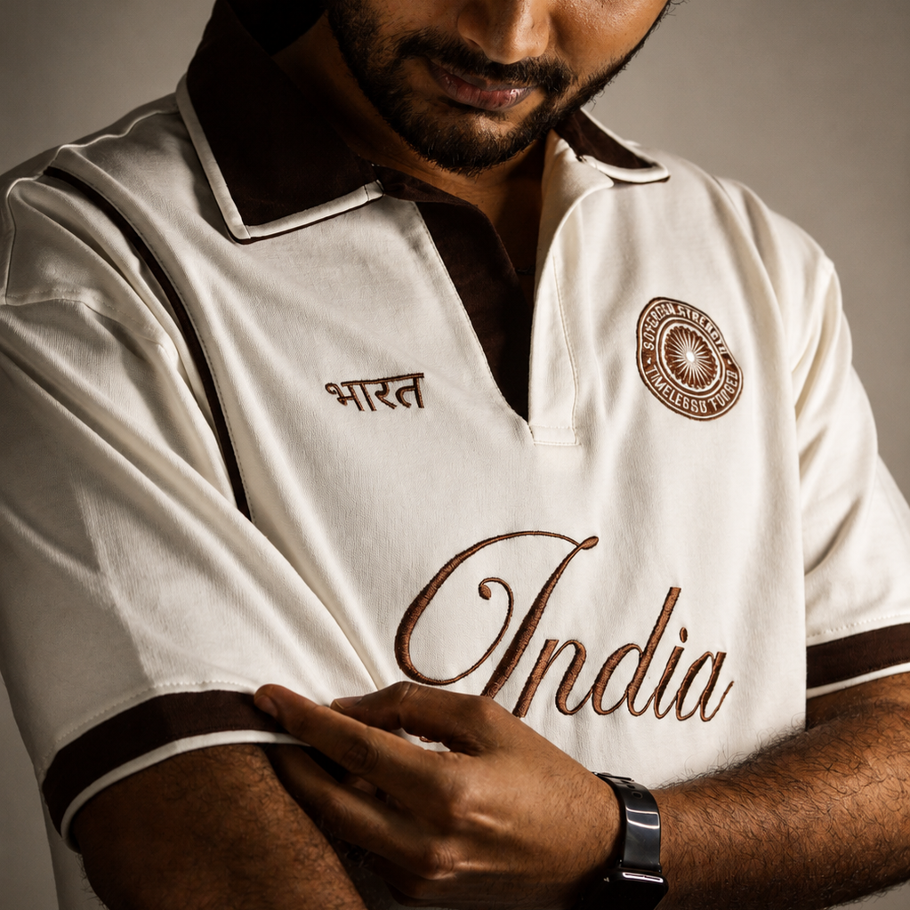 The Classic INDIA Beige Polo T-Shirt