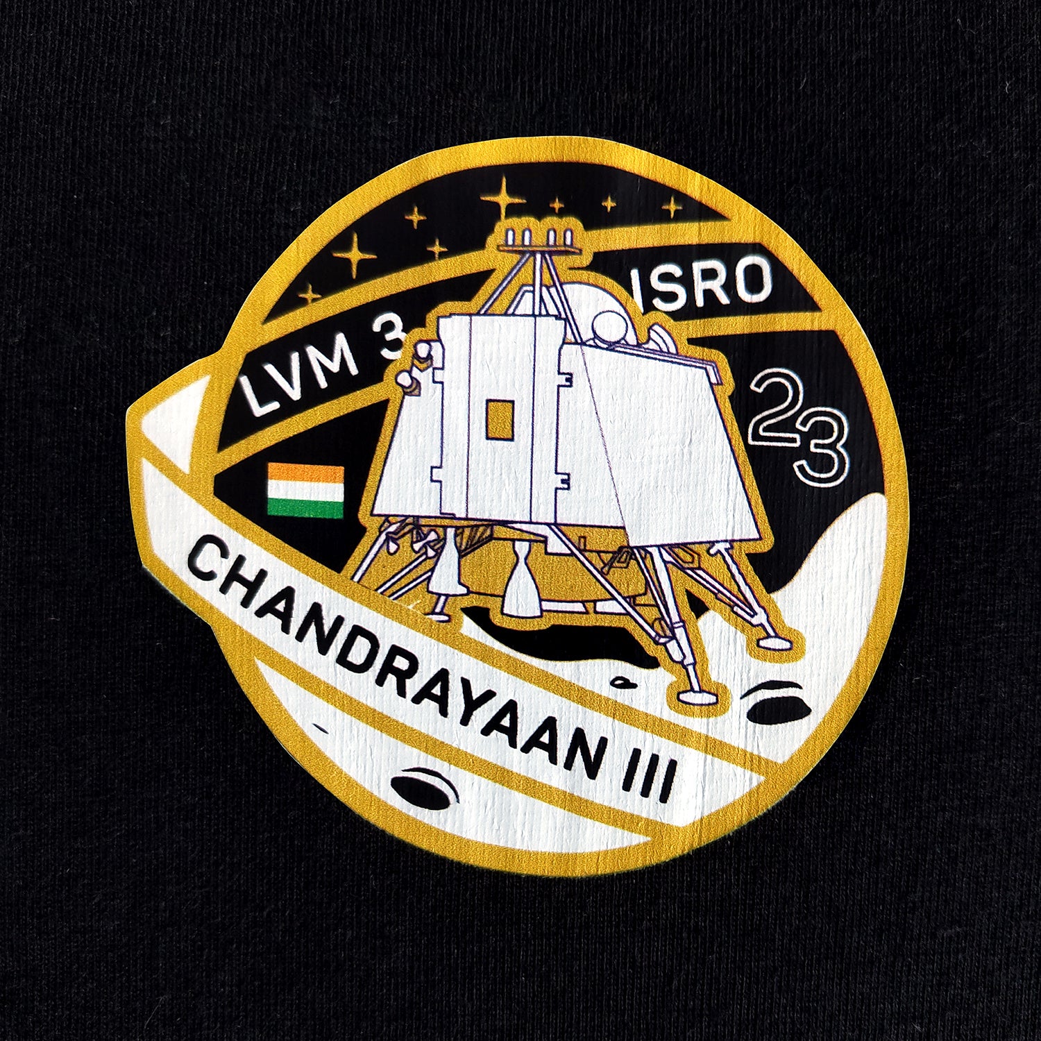 ISRO Chandrayaan-3 Oversized T-Shirt with Gold Foil
