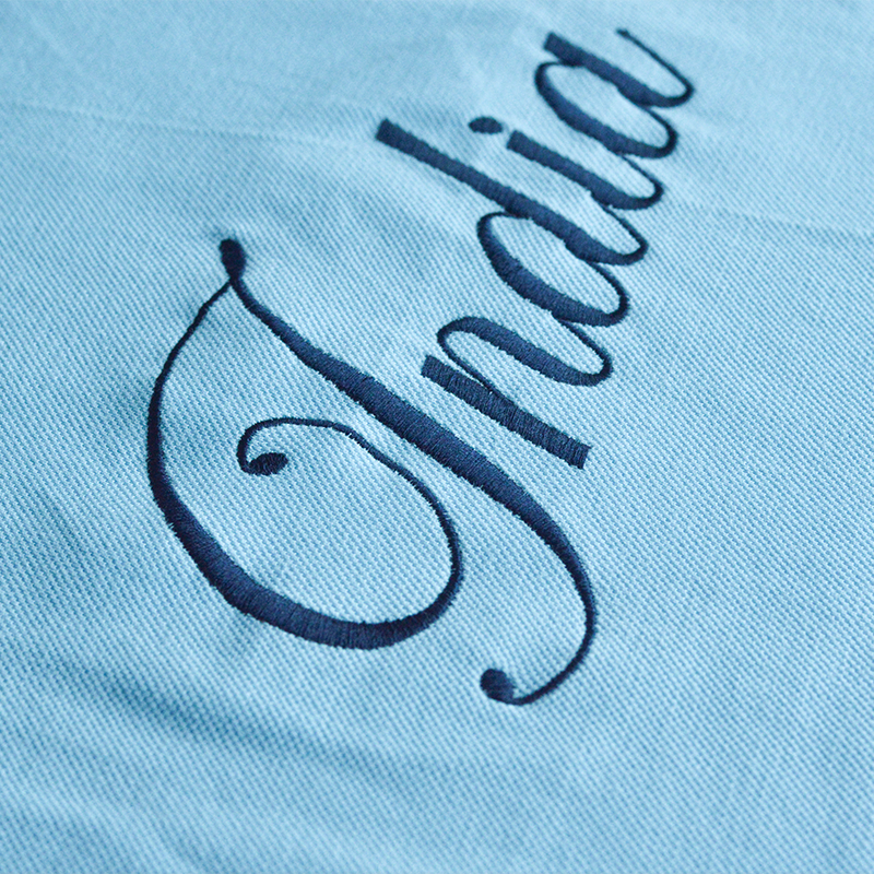 The Classic INDIA Sky Blue Polo T-Shirt