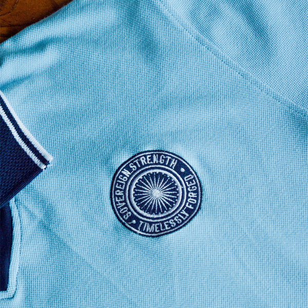 The Classic INDIA Sky Blue Polo T-Shirt