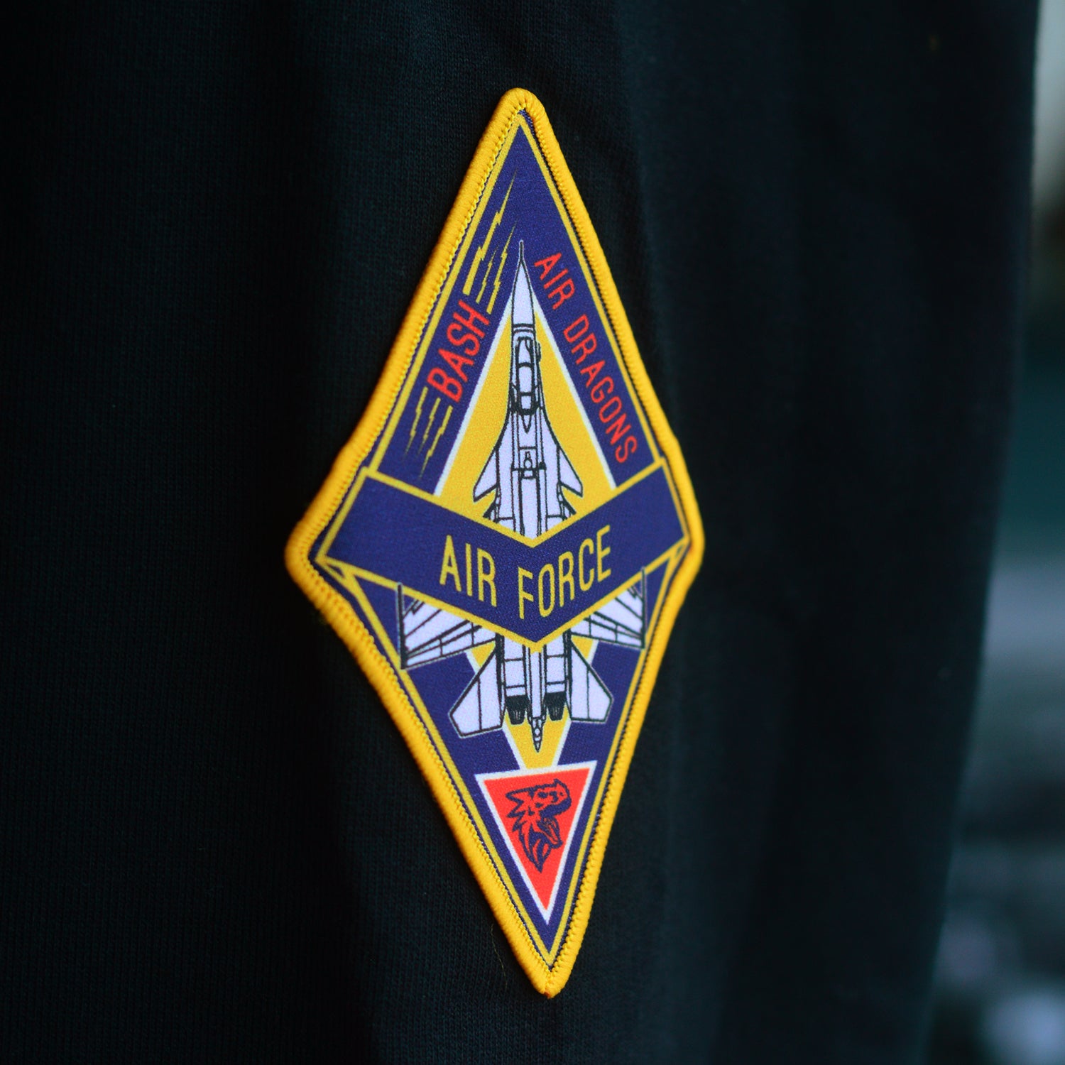 Black & Mustard Combat Fighter Oversized Sweatshirt