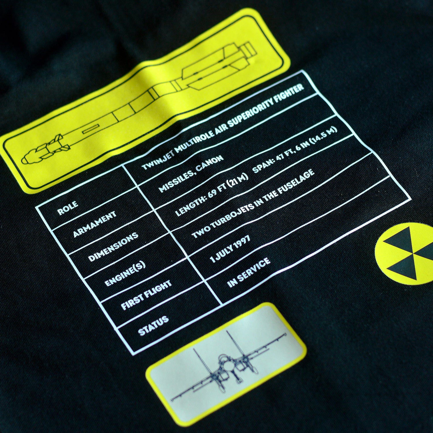 Black Danger & Rescue Oversized Fighter T-Shirt