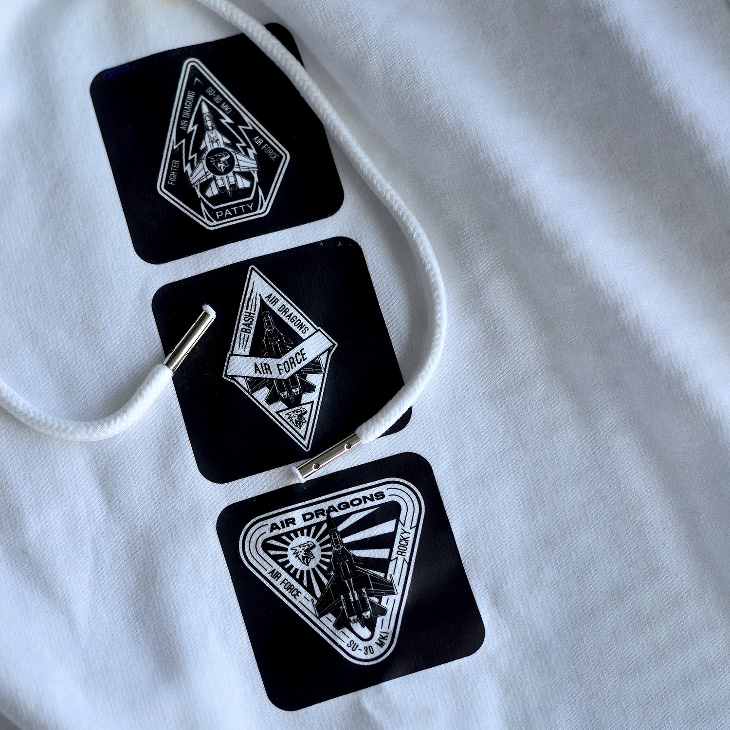 The White Classic Air Dragons Fighter Hoodie