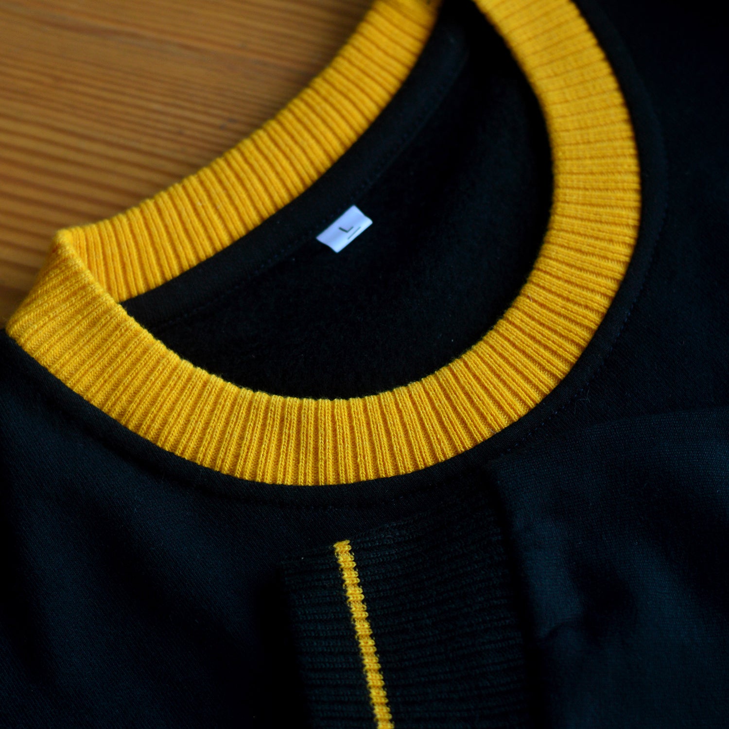 Fighter: Black and Mustard Blaze Maverick Oversized Sweatshirt