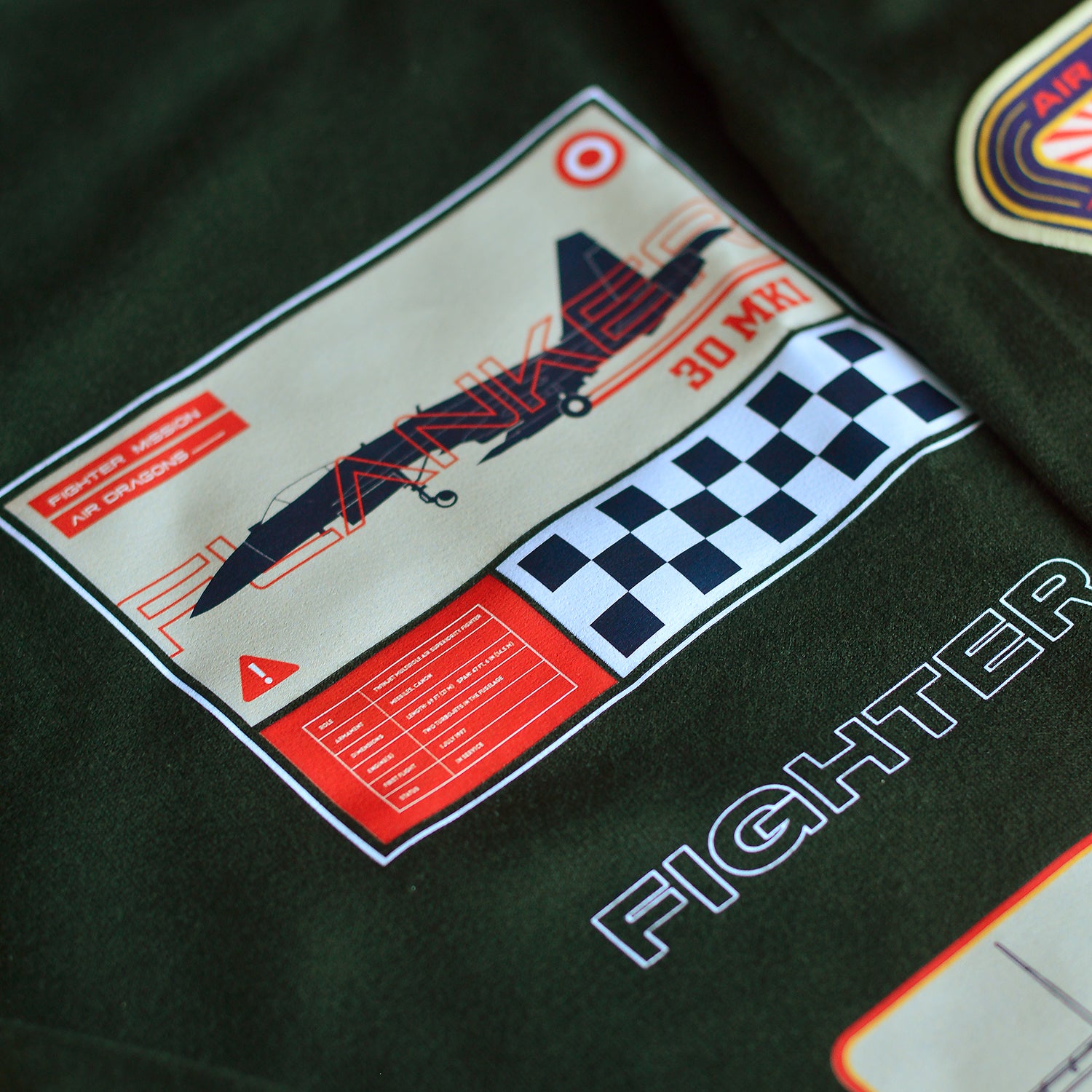 The Sky Dominator Military Green Fighter Oversized Sweatshirt