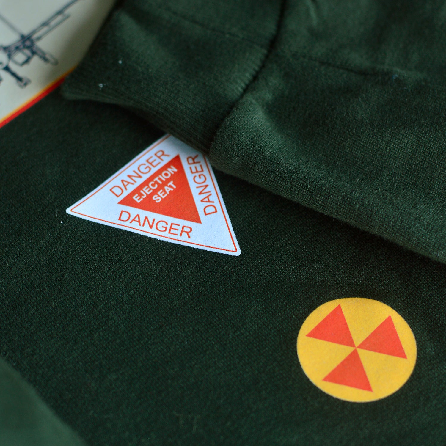 The Sky Dominator Military Green Fighter Oversized Sweatshirt