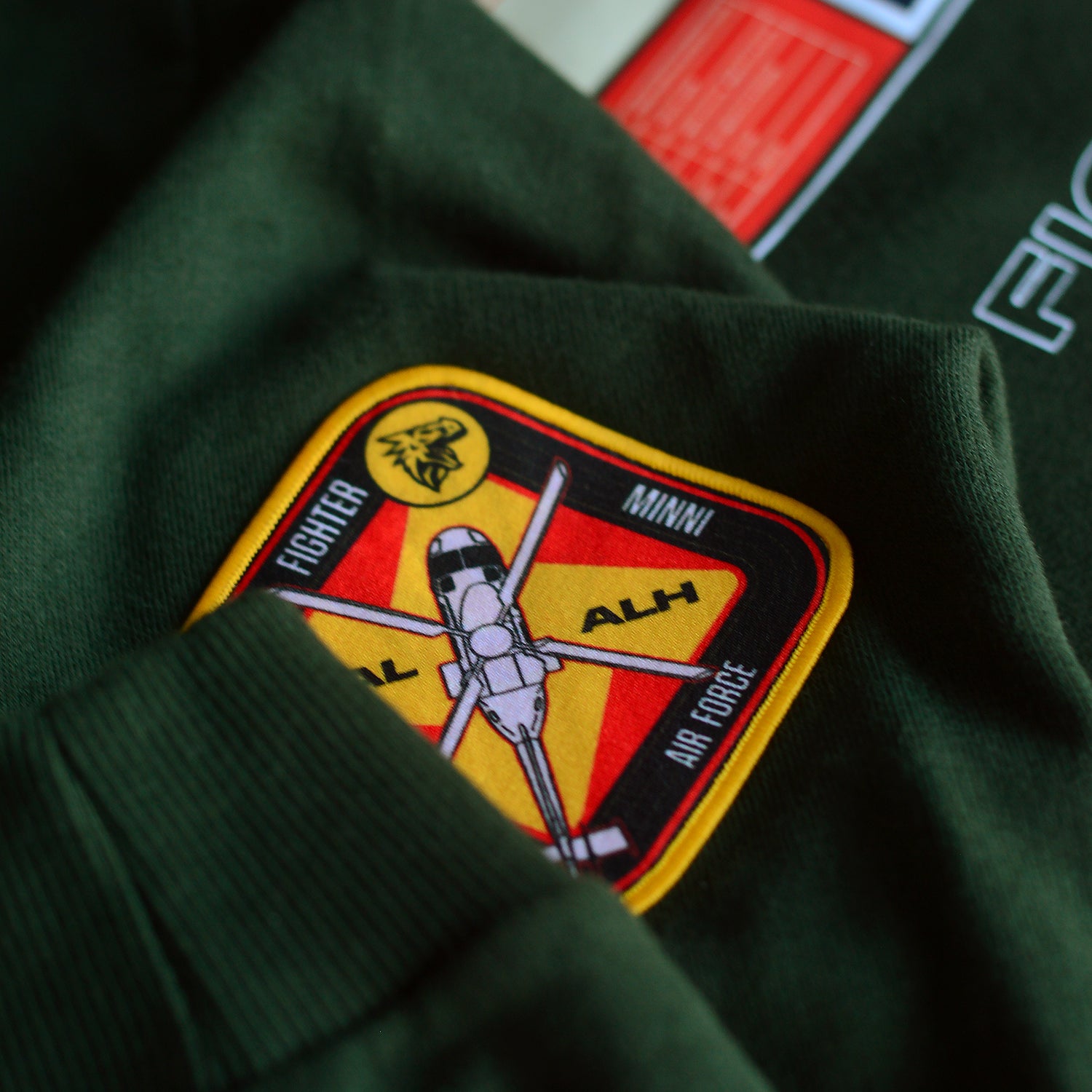 The Sky Dominator Military Green Fighter Oversized Sweatshirt