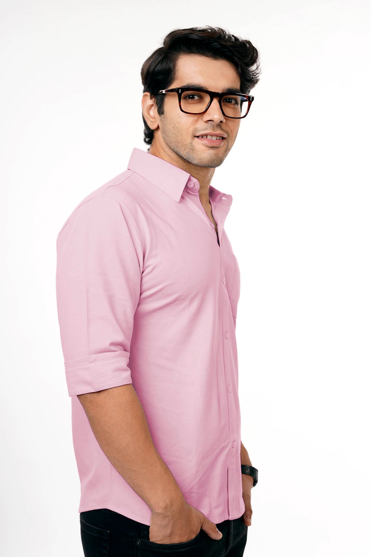 Pink Regular Fit Shirtee