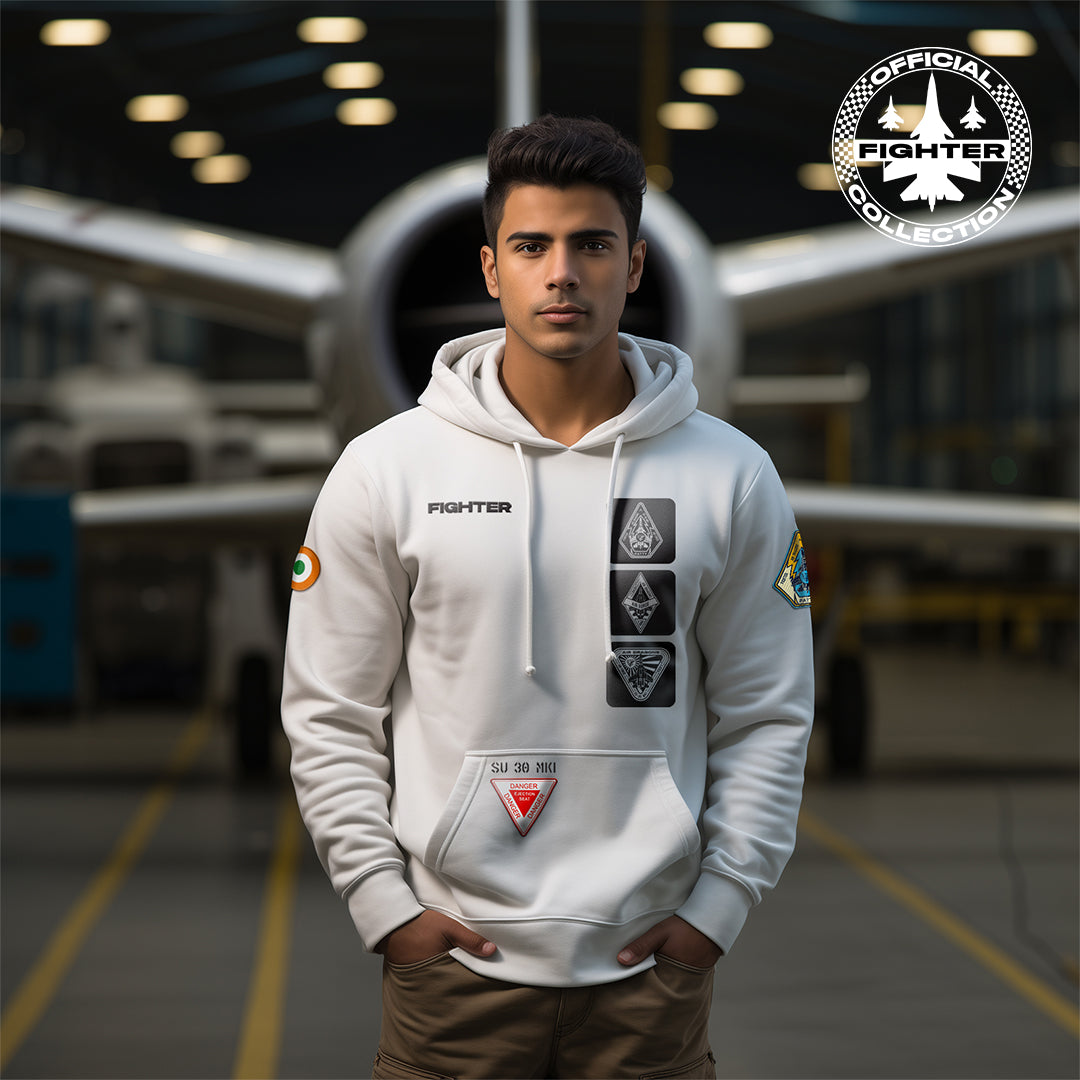 The White Classic Air Dragons Fighter Hoodie