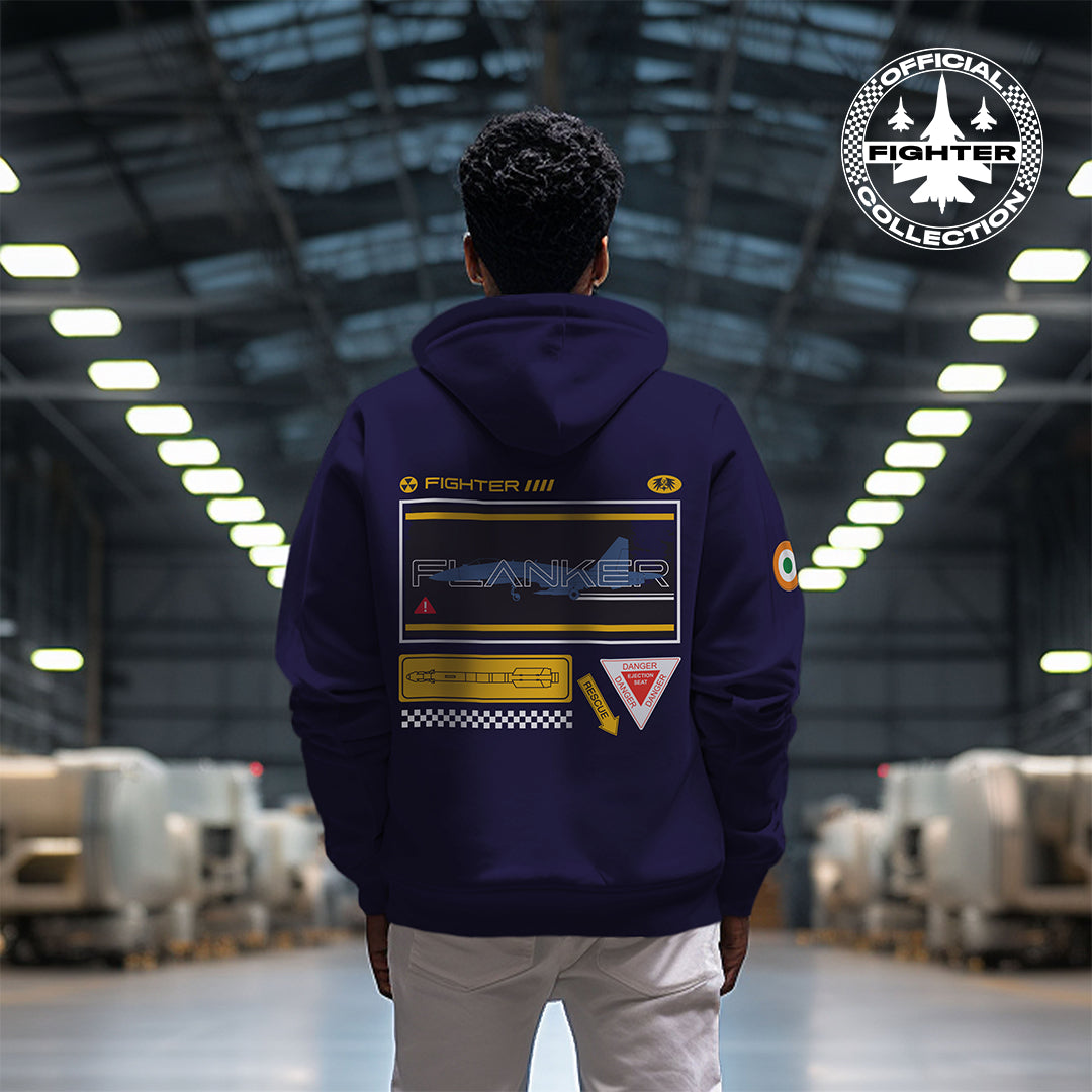 Navy Blue Air Dragons SU-30 Emblem Fighter Hoodie - Patty Edition