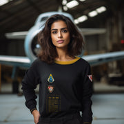 Fighter: Black and Mustard Blaze Maverick Oversized Sweatshirt