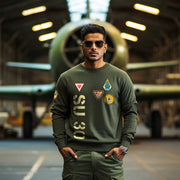 Defender's Pride Military Green Fighter Oversized Sweatshirt