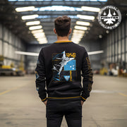 Fighter: Sky Dominator Black Oversized Sweatshirt