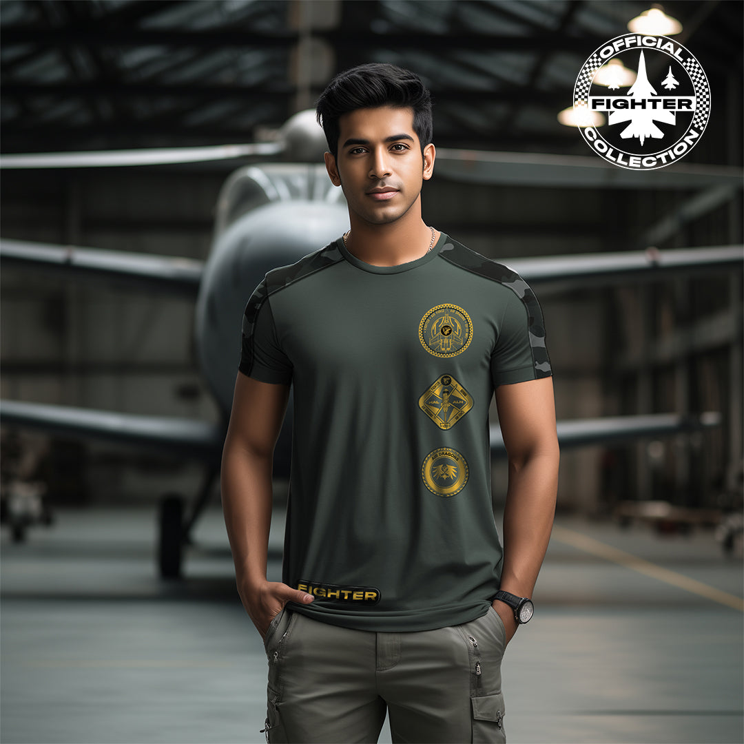 Fighter: Grey Camouflage SU-30 T-Shirt: Minni Edition