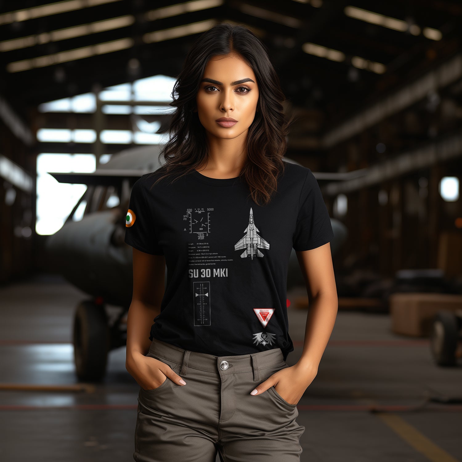 Fighter: Black SU-30 Glory Edition Regular Fit T-Shirt