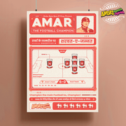 Andaz Apna Apna: Amar, The Football Champion- Oversized Poster