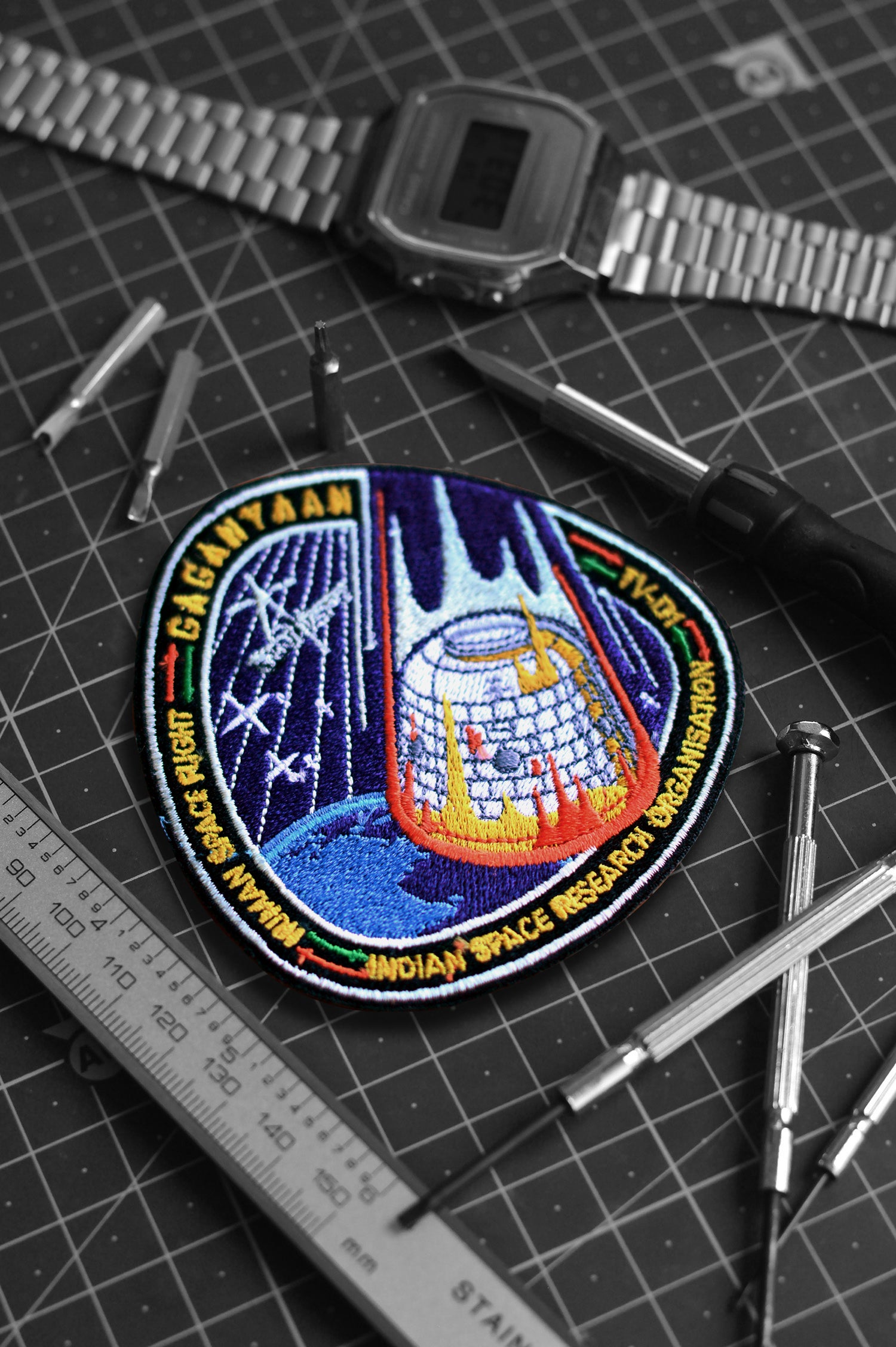 Gaganyaan Embroidered Iron On Badge