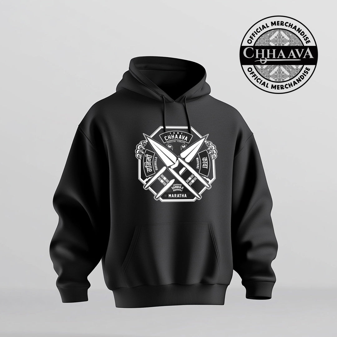 Chhaava: The Battle Shield Edit - Black Hoodie